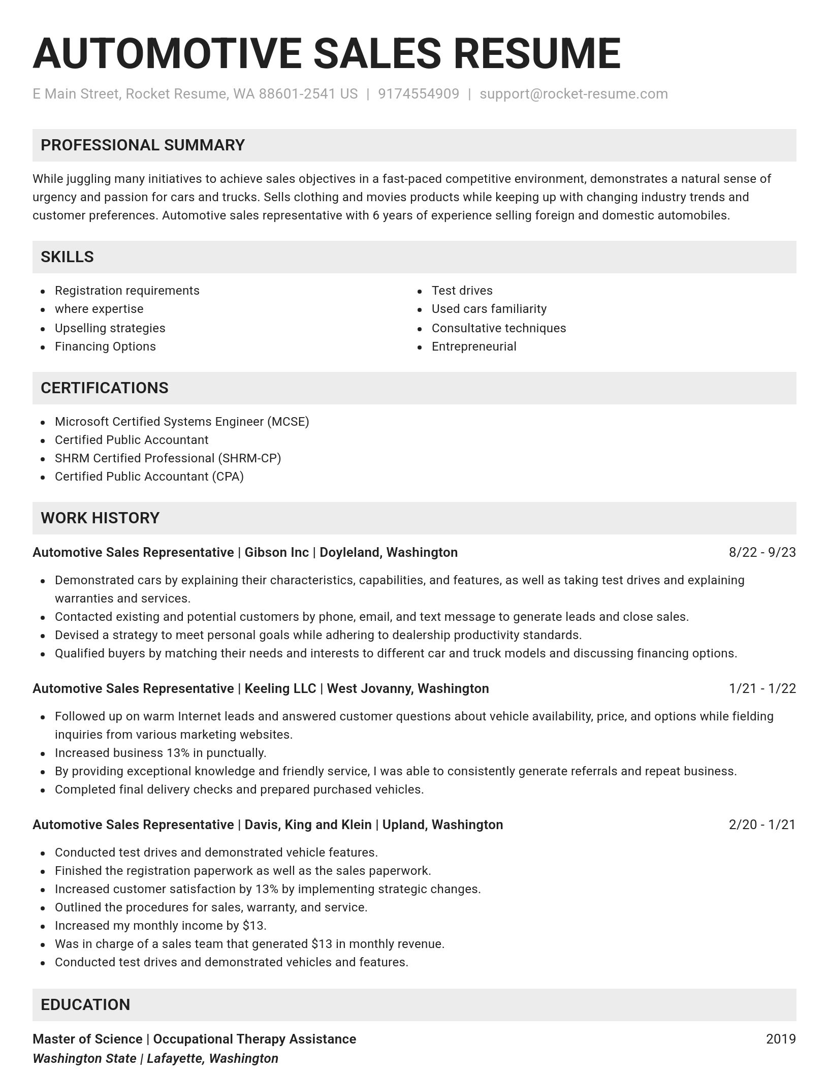 Genius resume template
