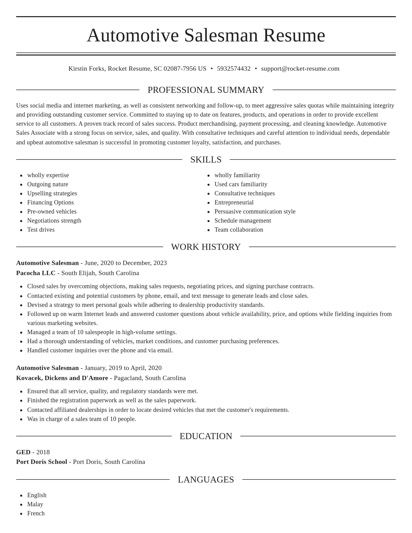 Elegant resume template