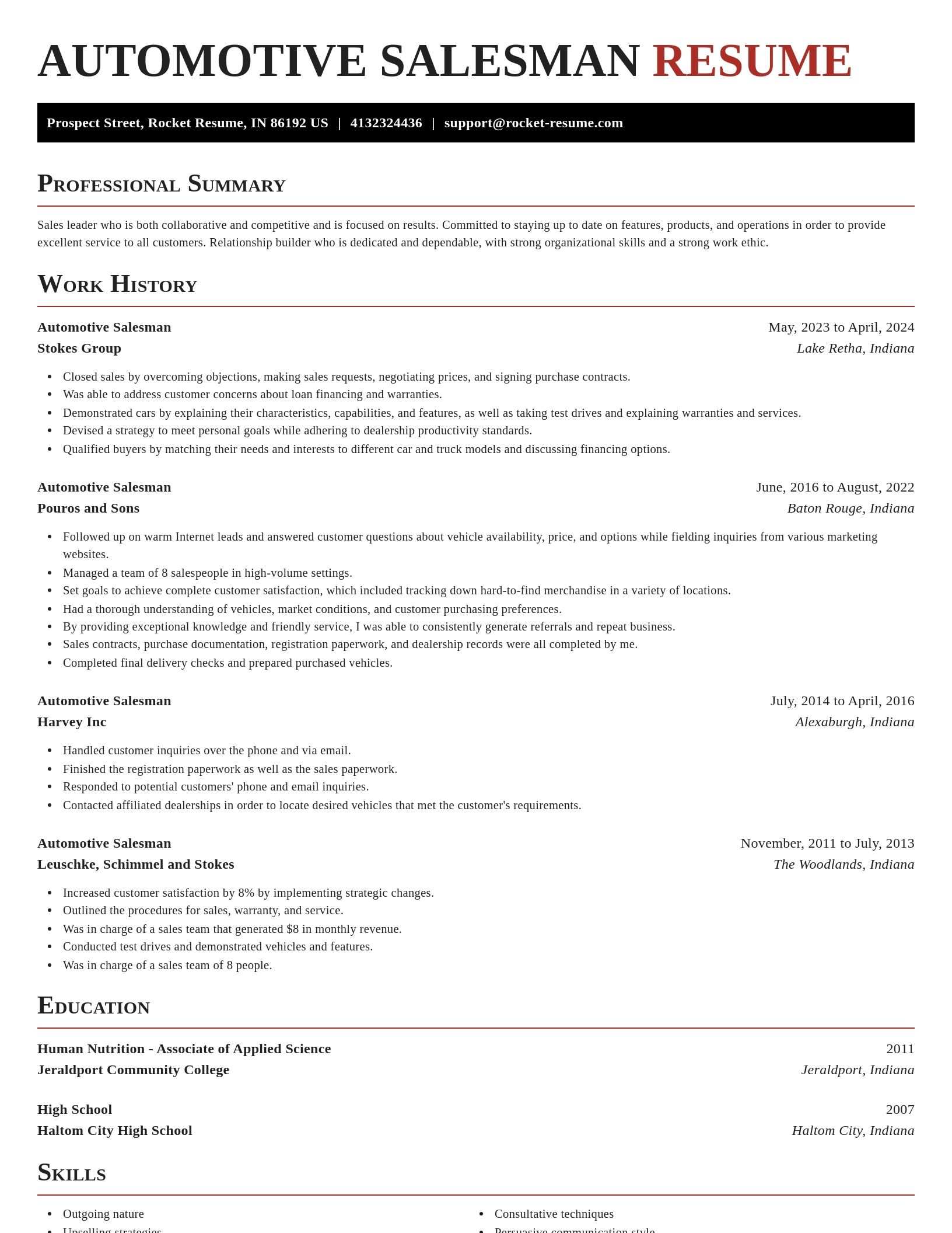 Exquisite resume template