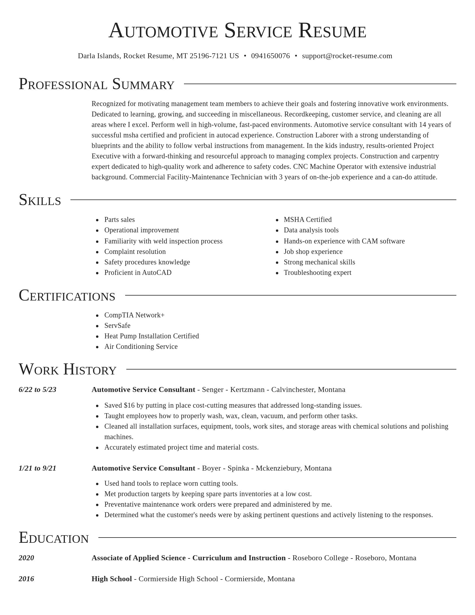 Director resume template