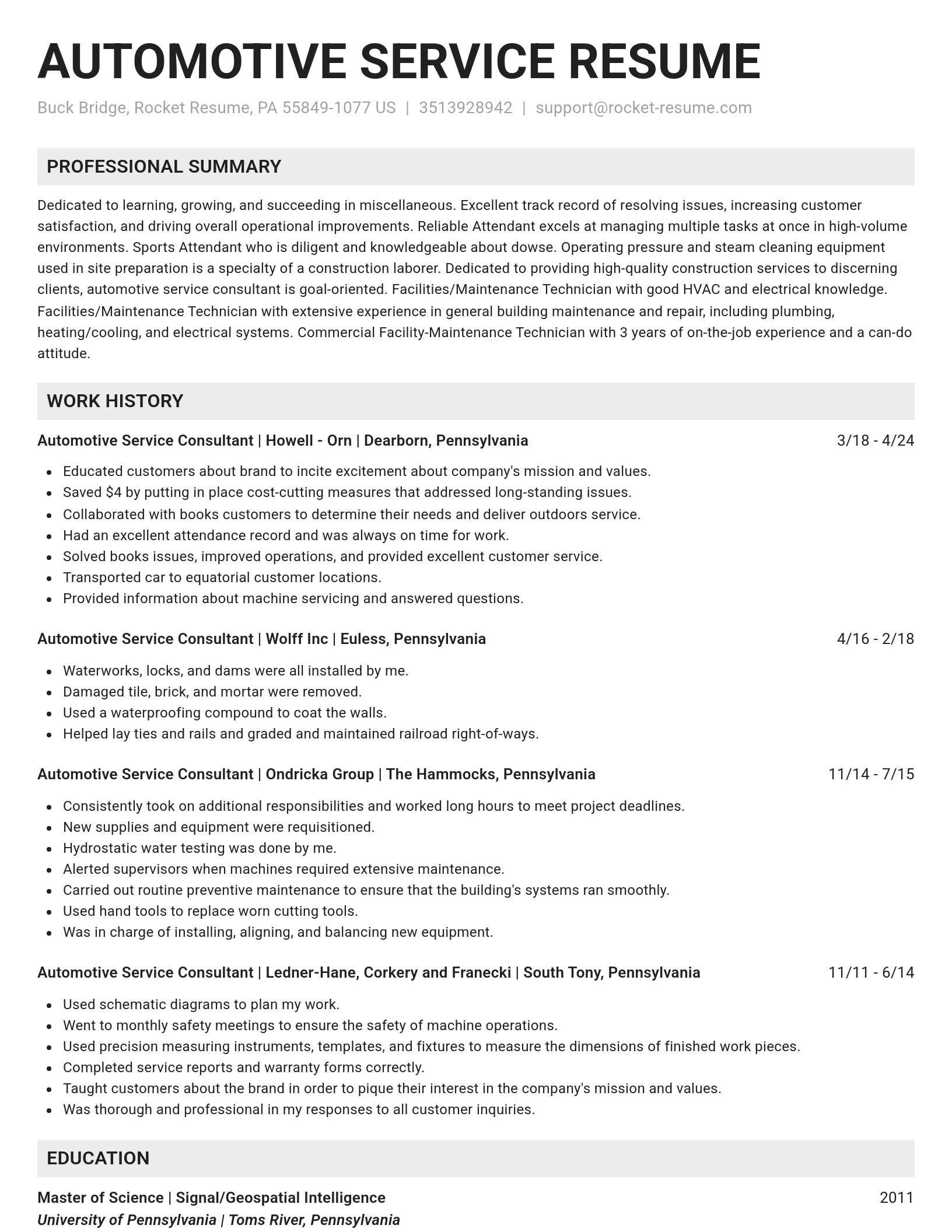 Genius resume template