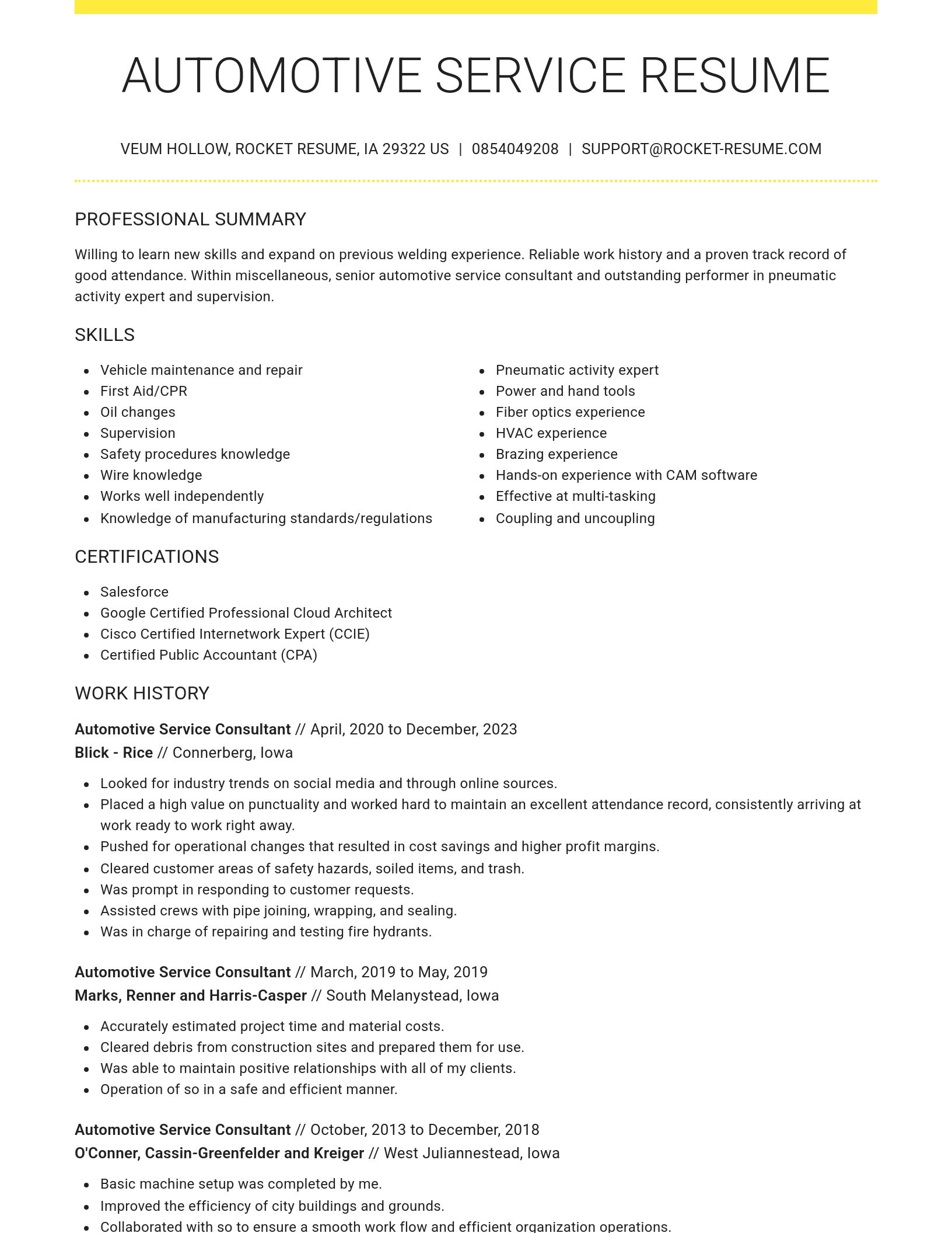 Grand resume template
