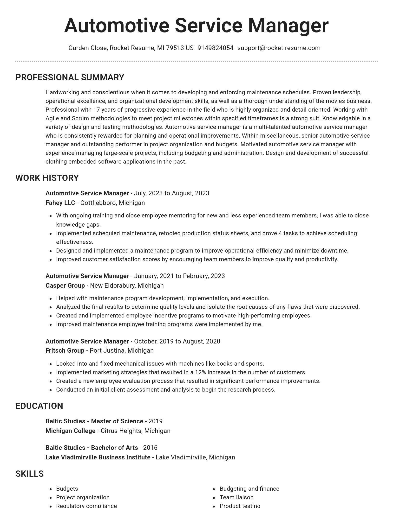 Brilliant resume template