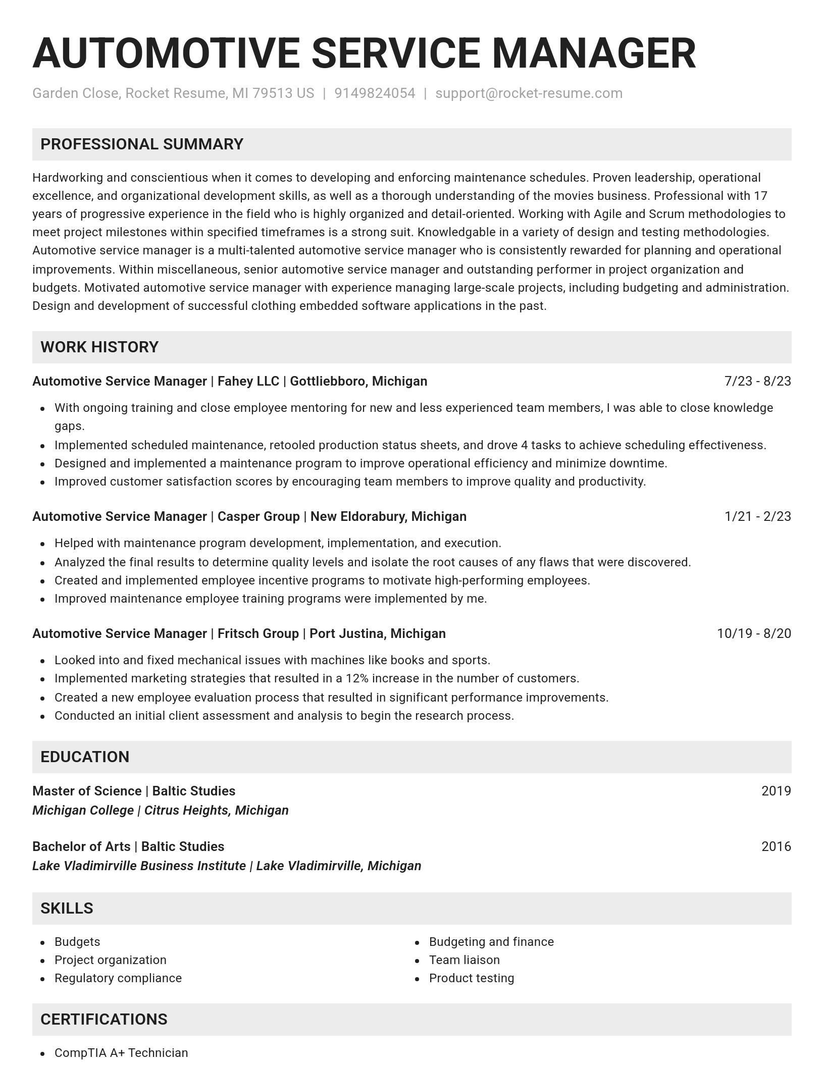 Genius resume template