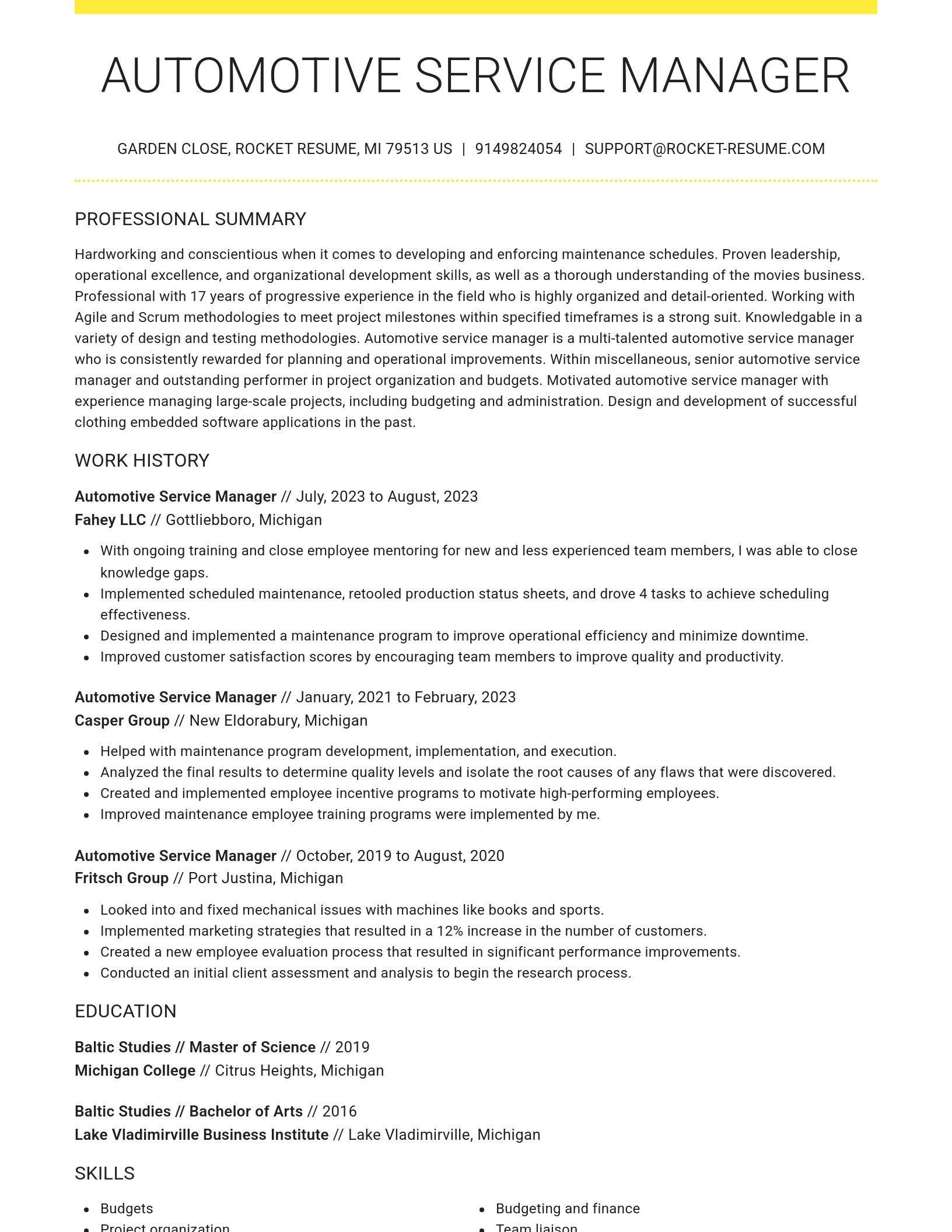 Grand resume template