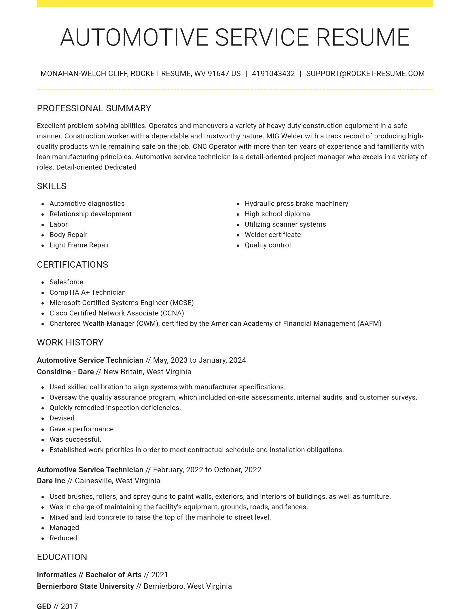Grand resume template