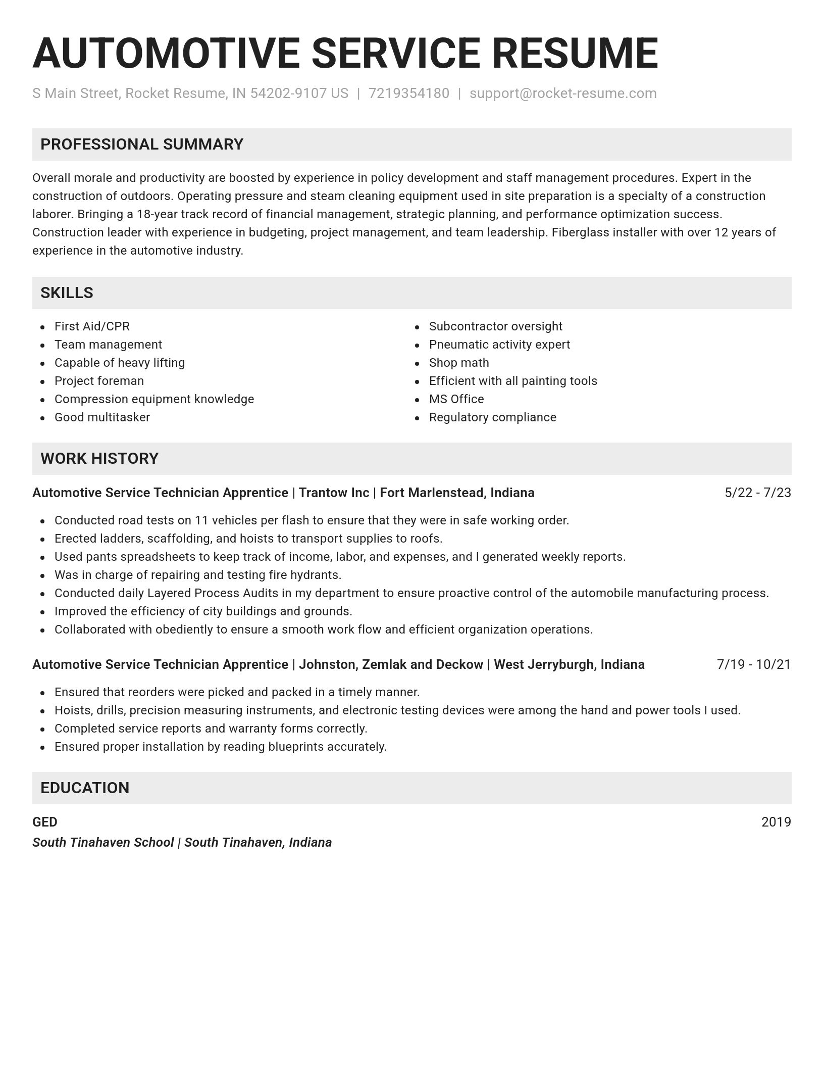 Genius resume template
