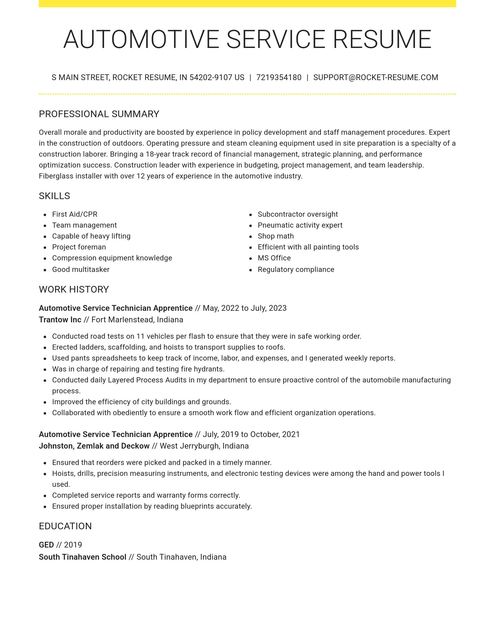 Grand resume template