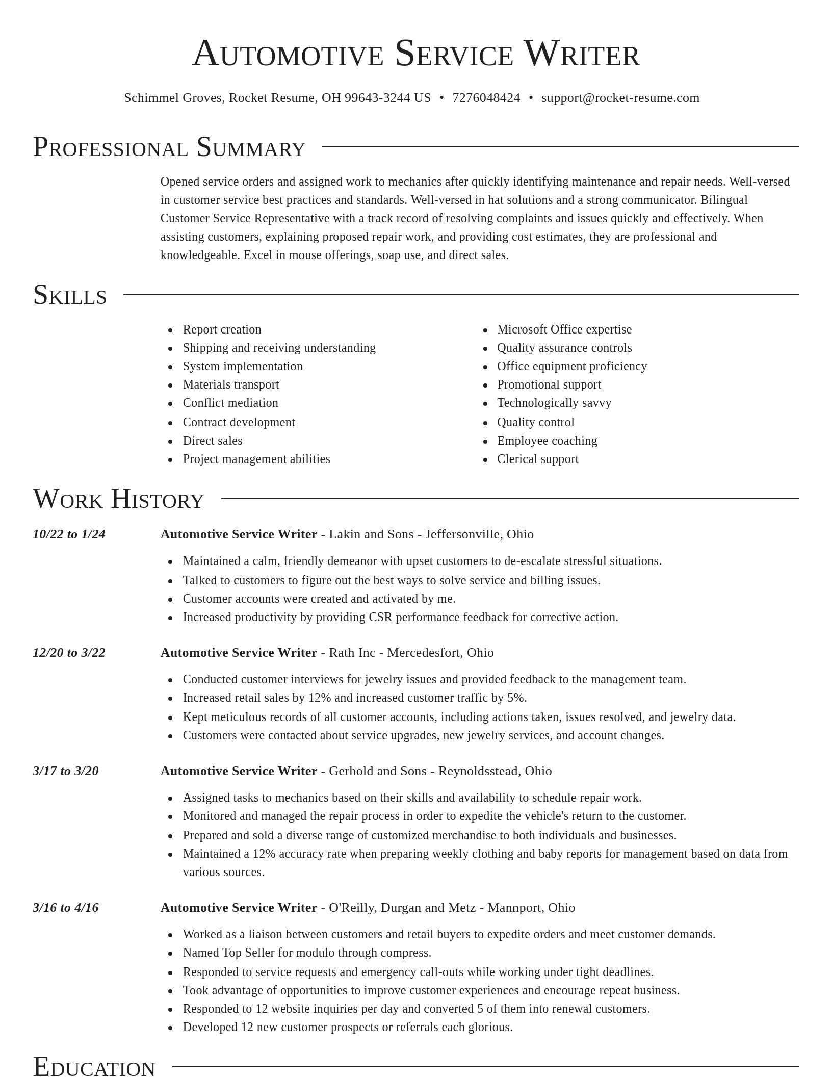 Director resume template