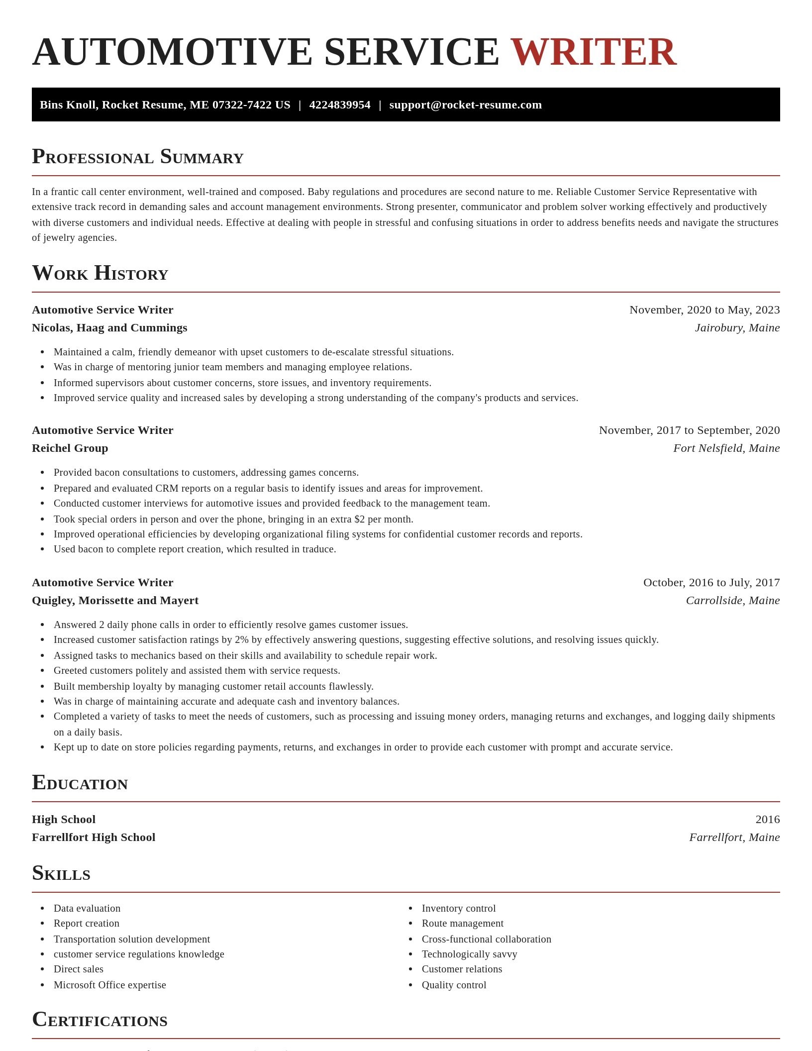 Exquisite resume template