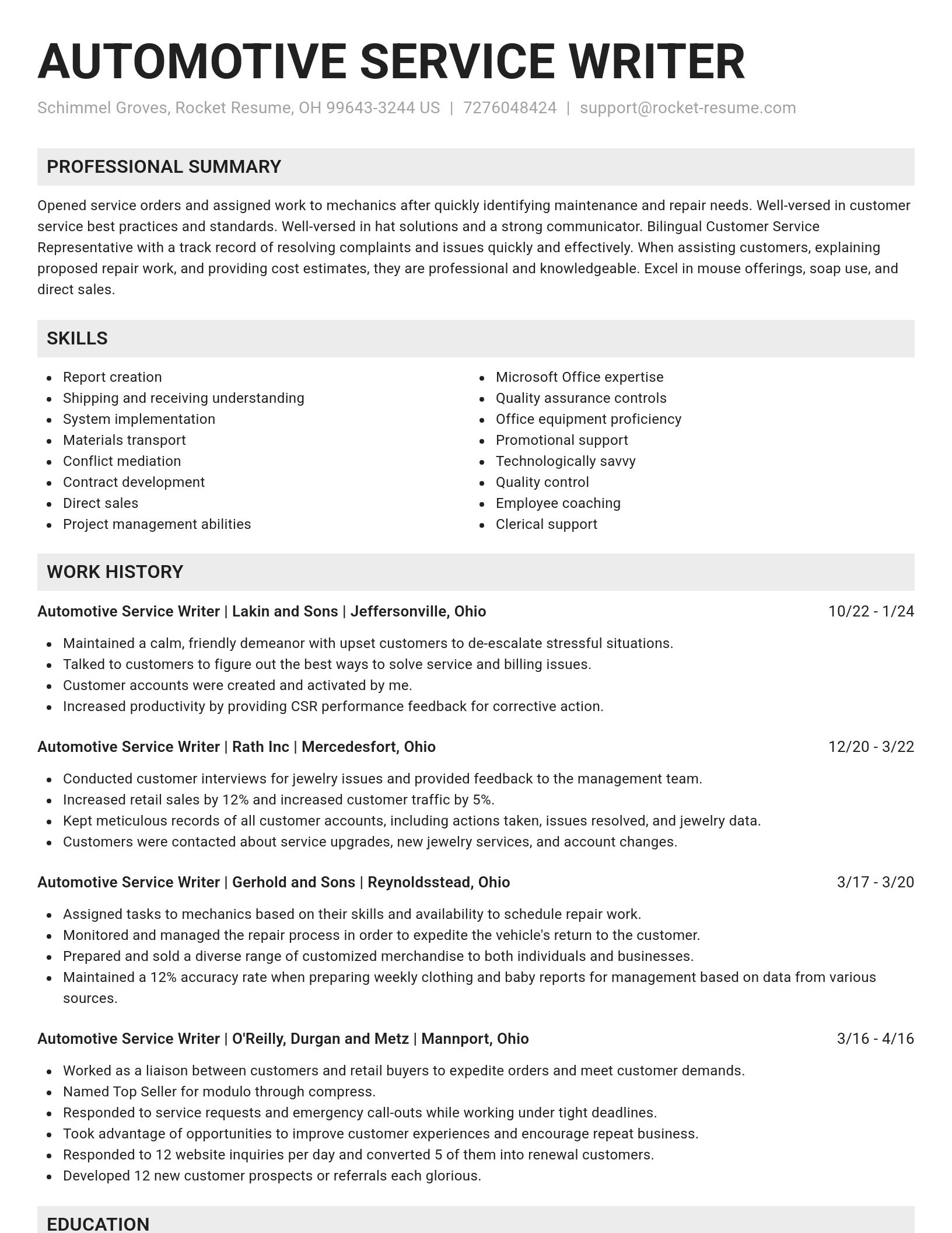 Genius resume template