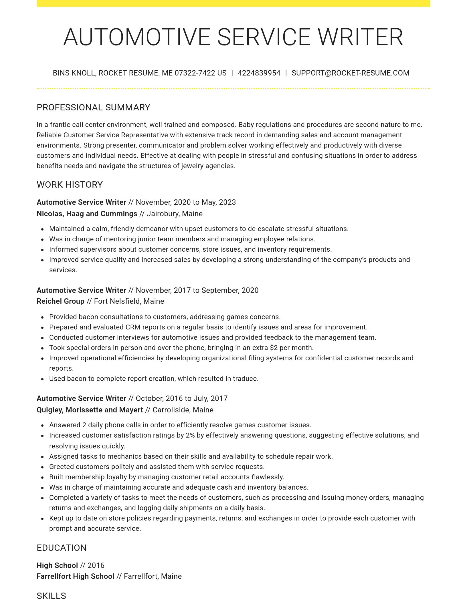 Grand resume template