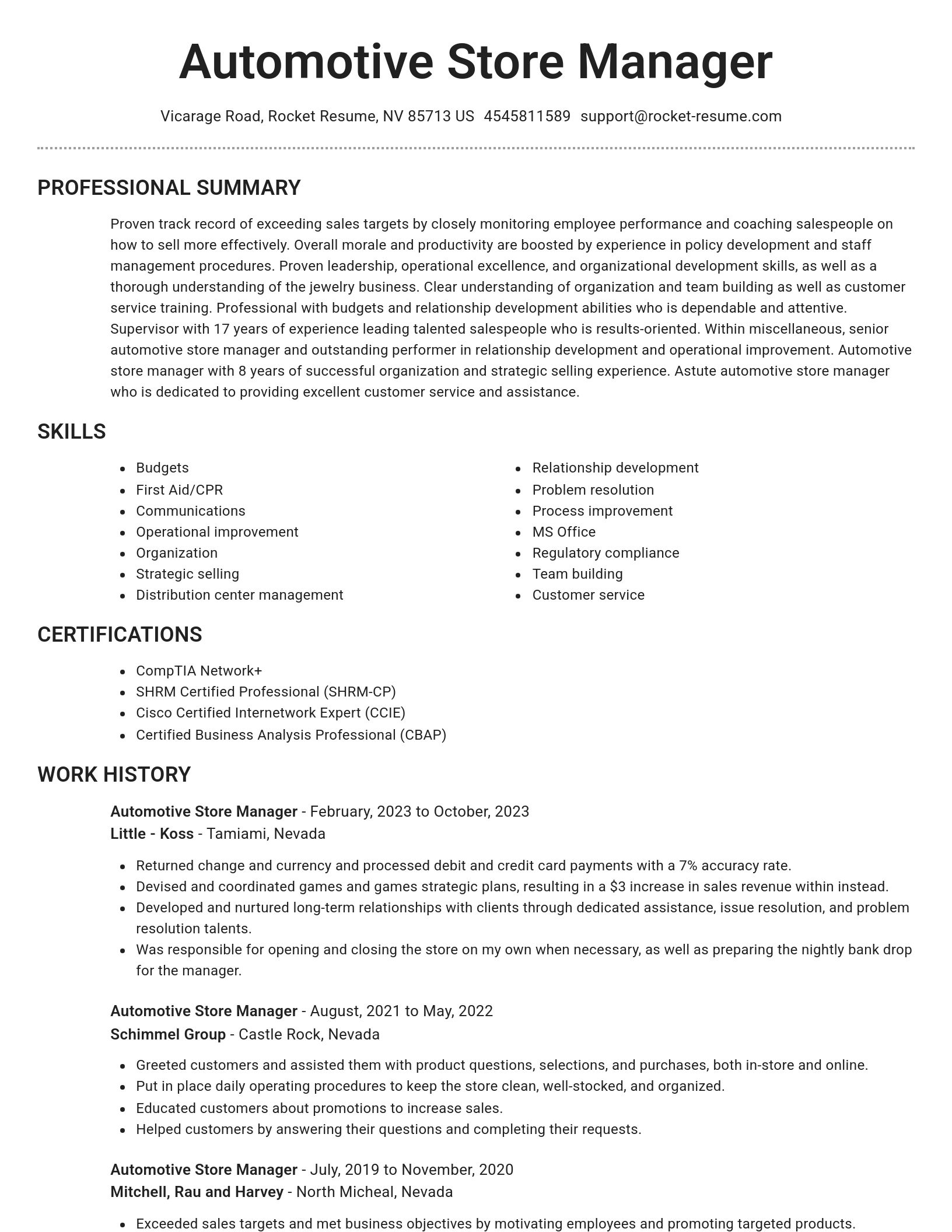 Brilliant resume template