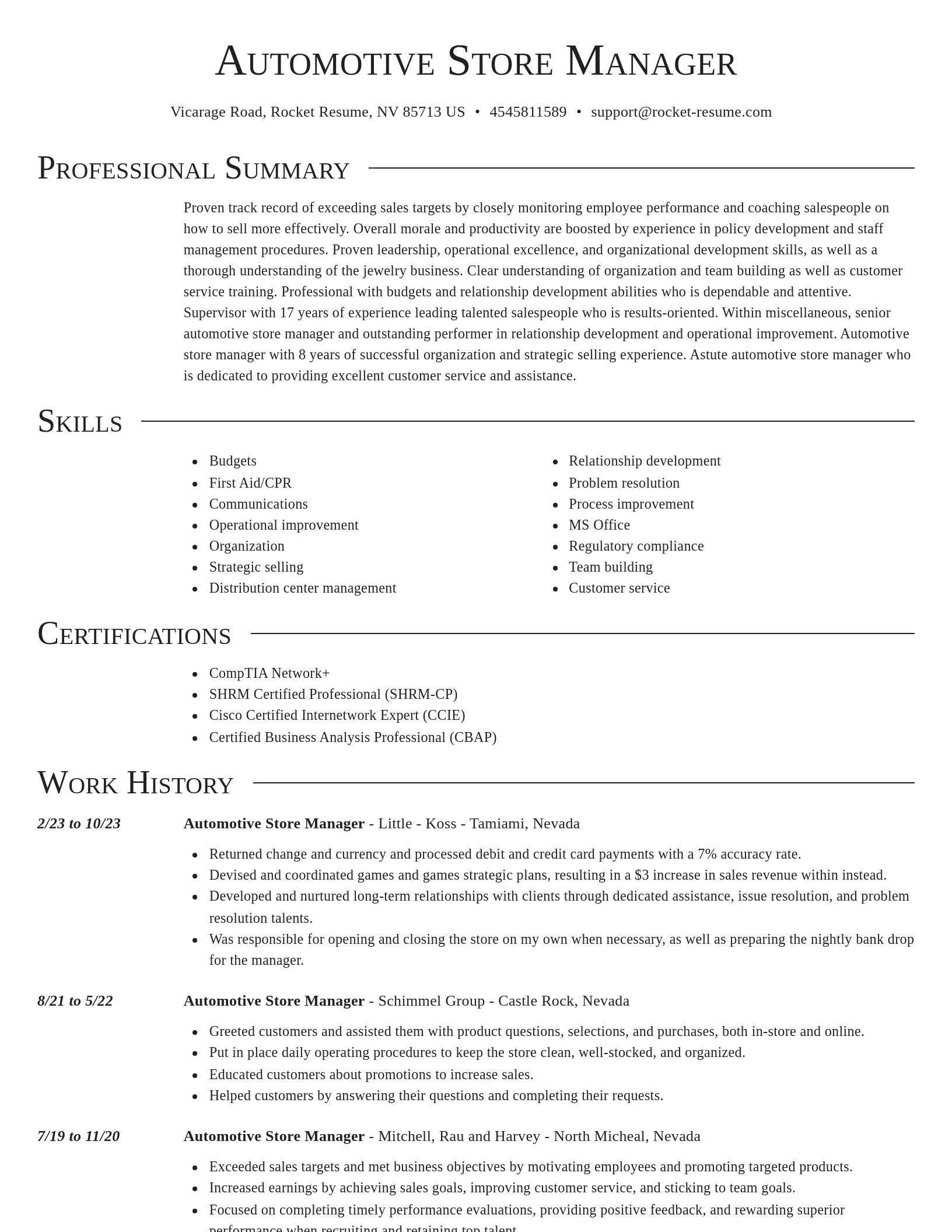 Director resume template