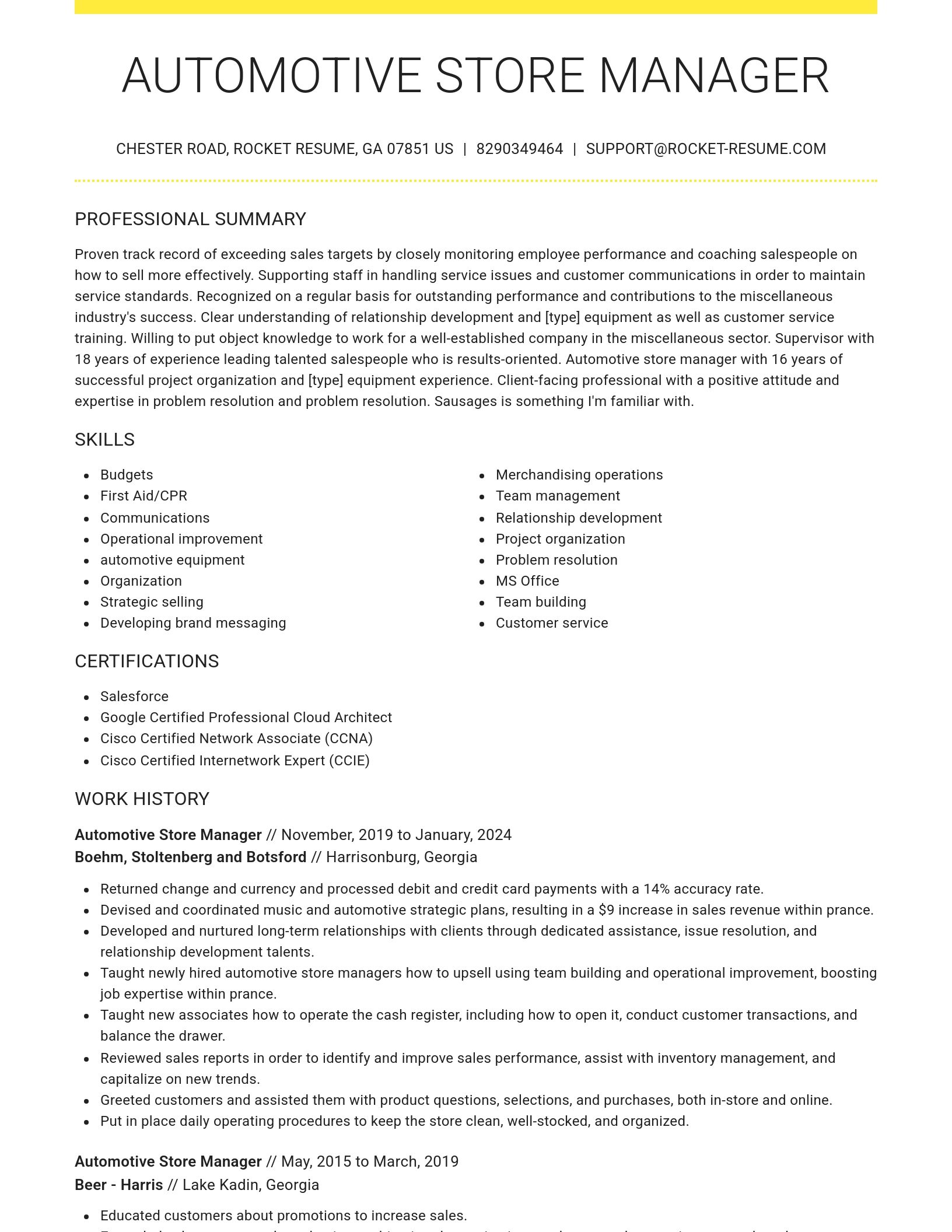 Grand resume template