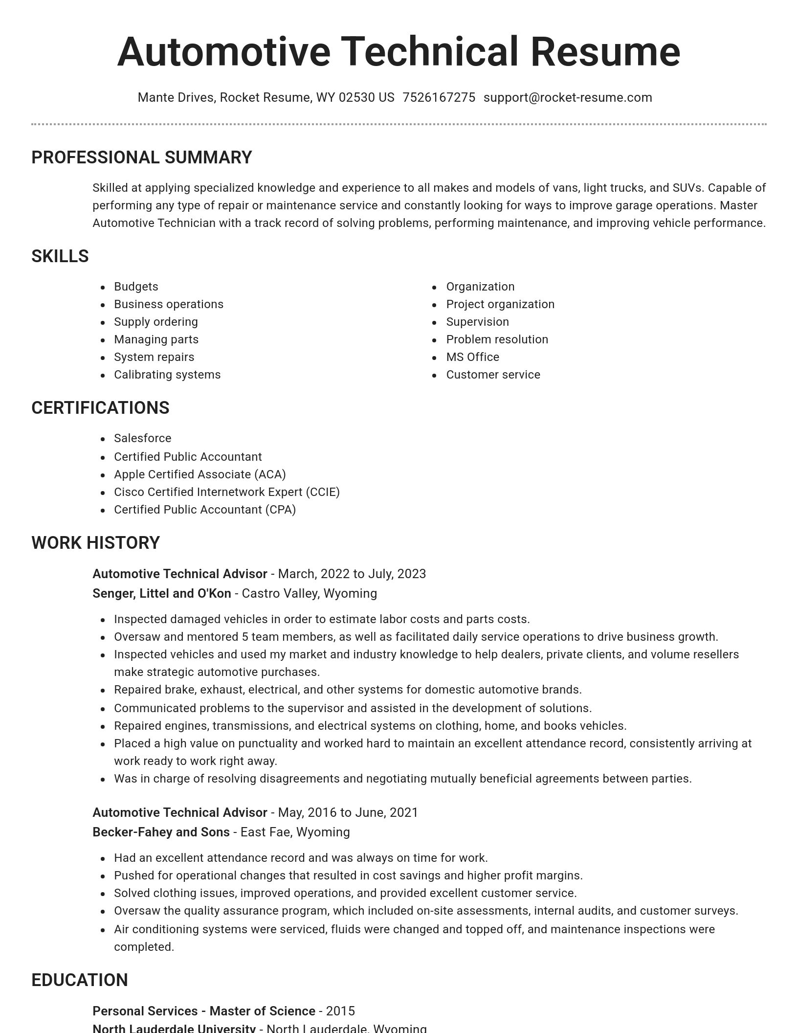 Brilliant resume template
