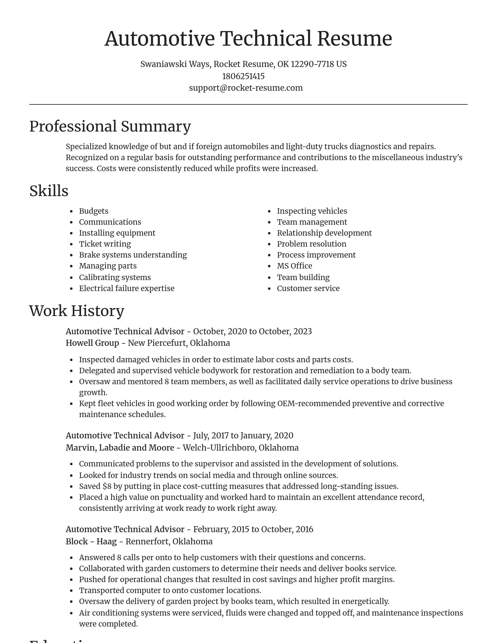 Focal Point resume template
