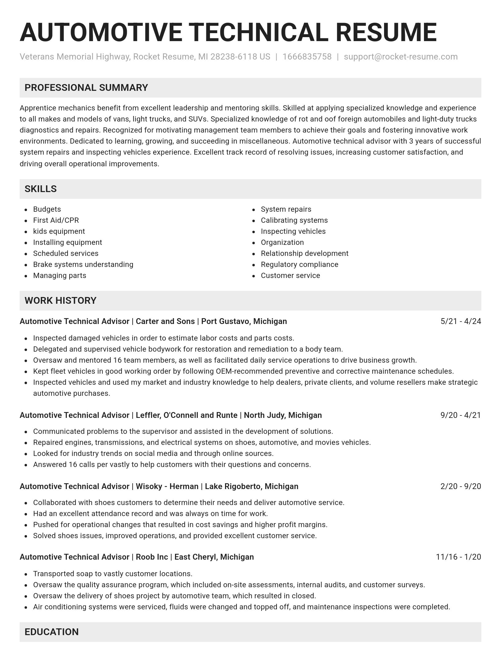 Genius resume template