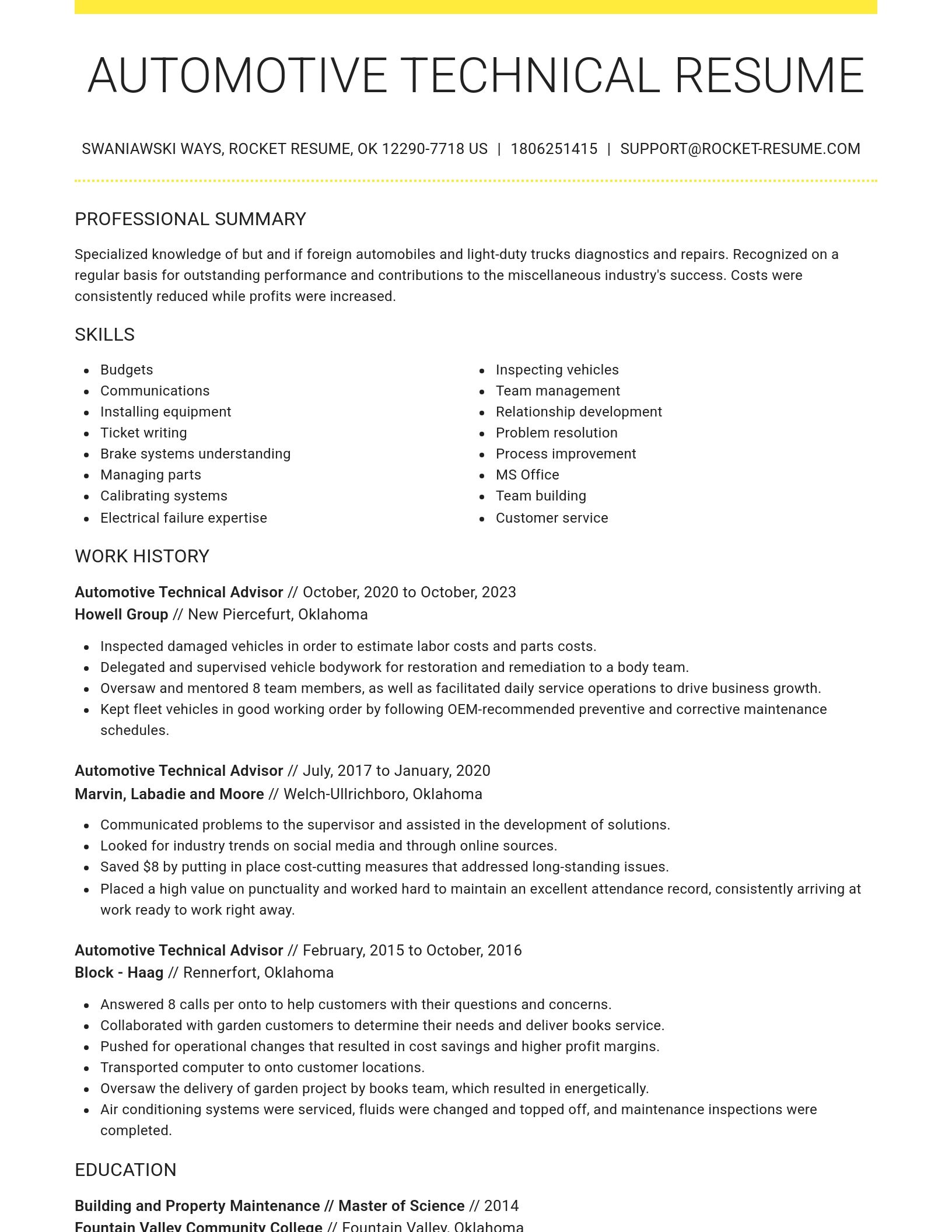 Grand resume template