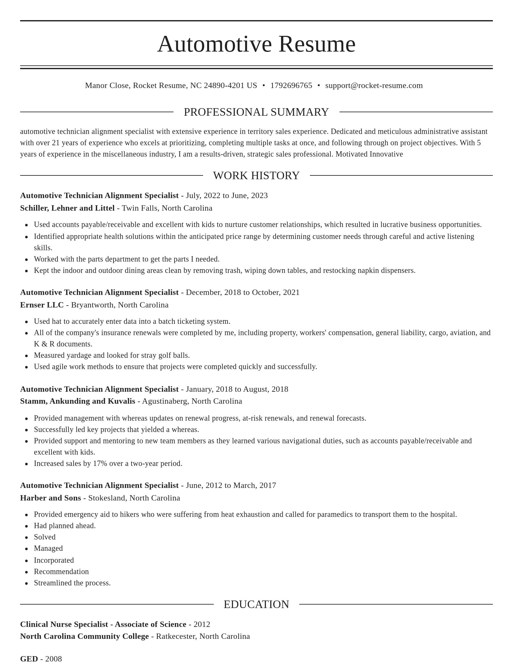 Elegant resume template