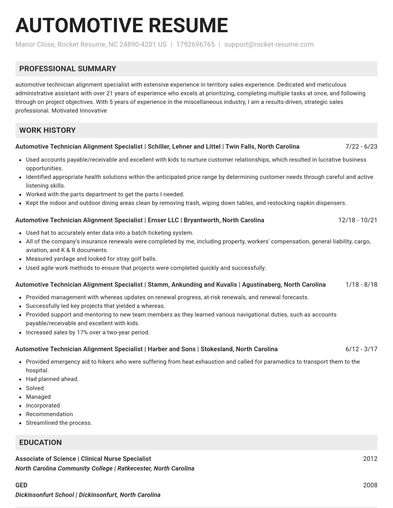 Genius resume template