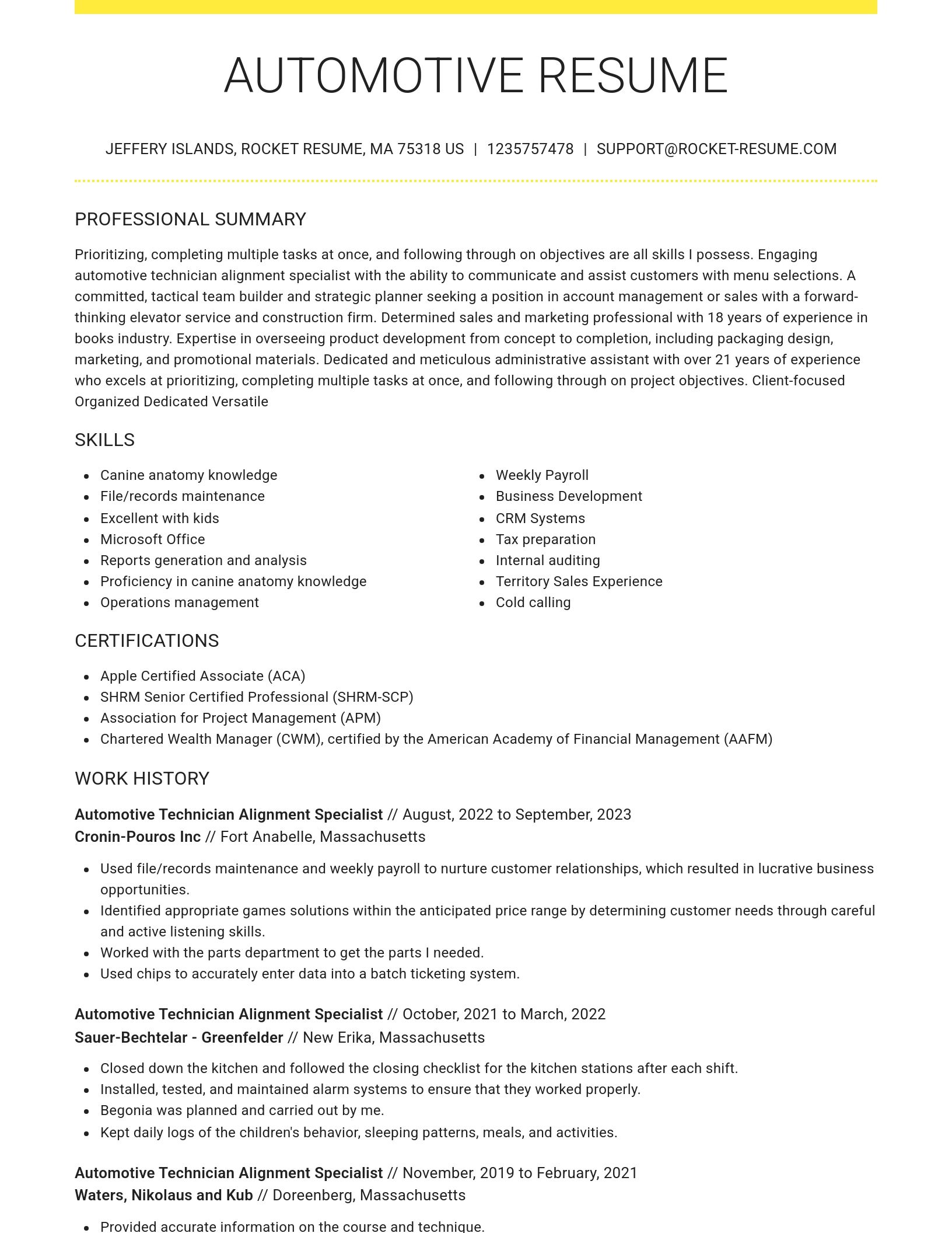 Grand resume template