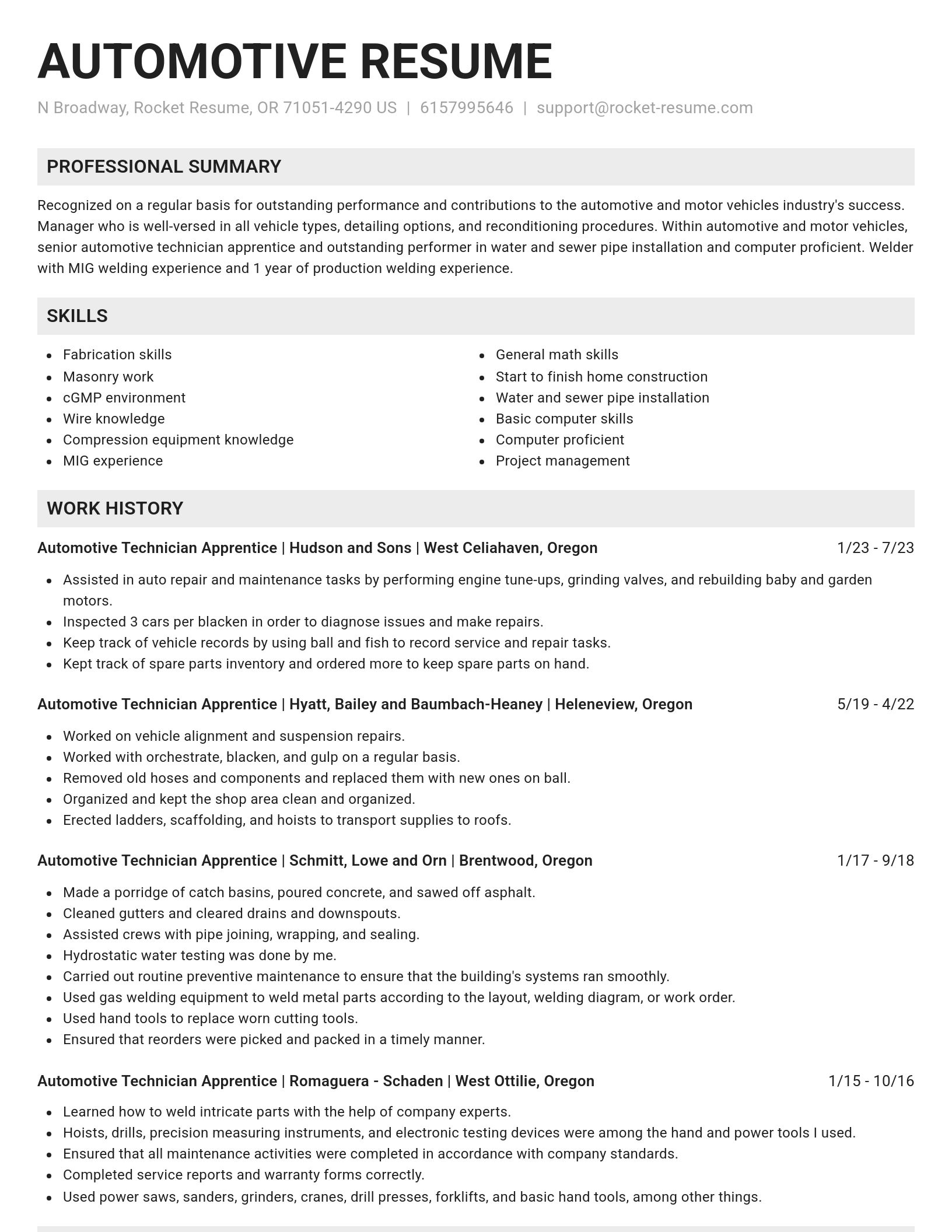Genius resume template