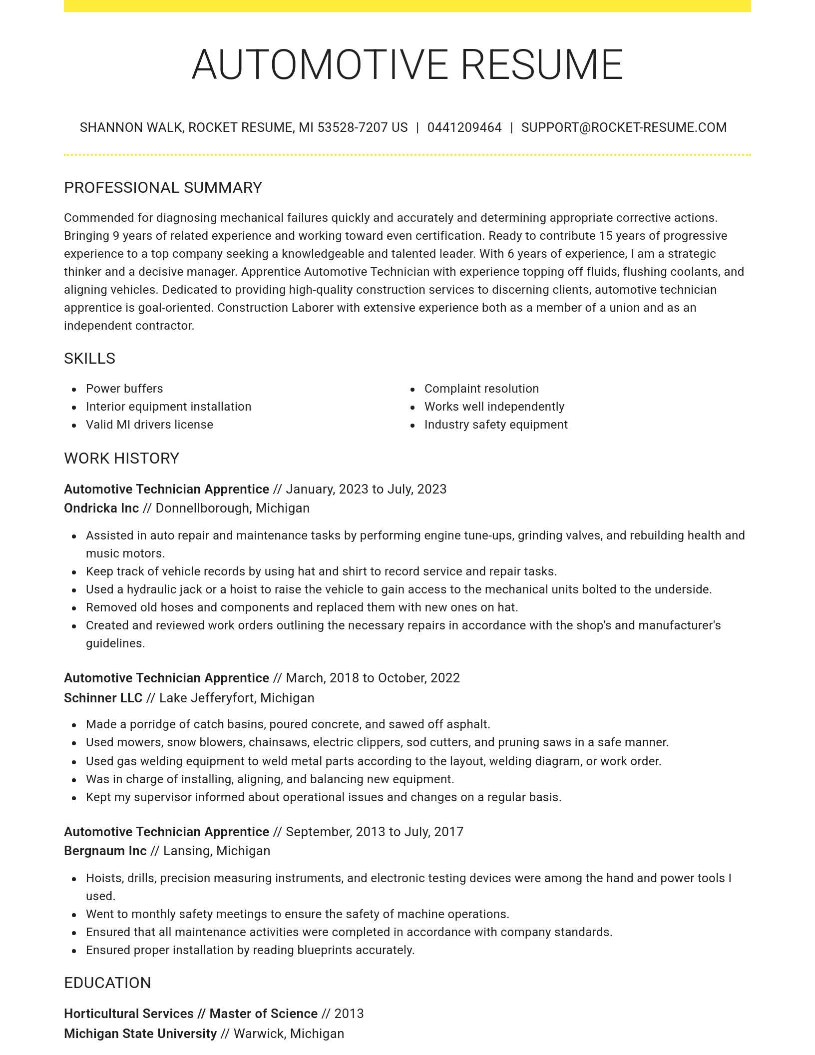 Grand resume template