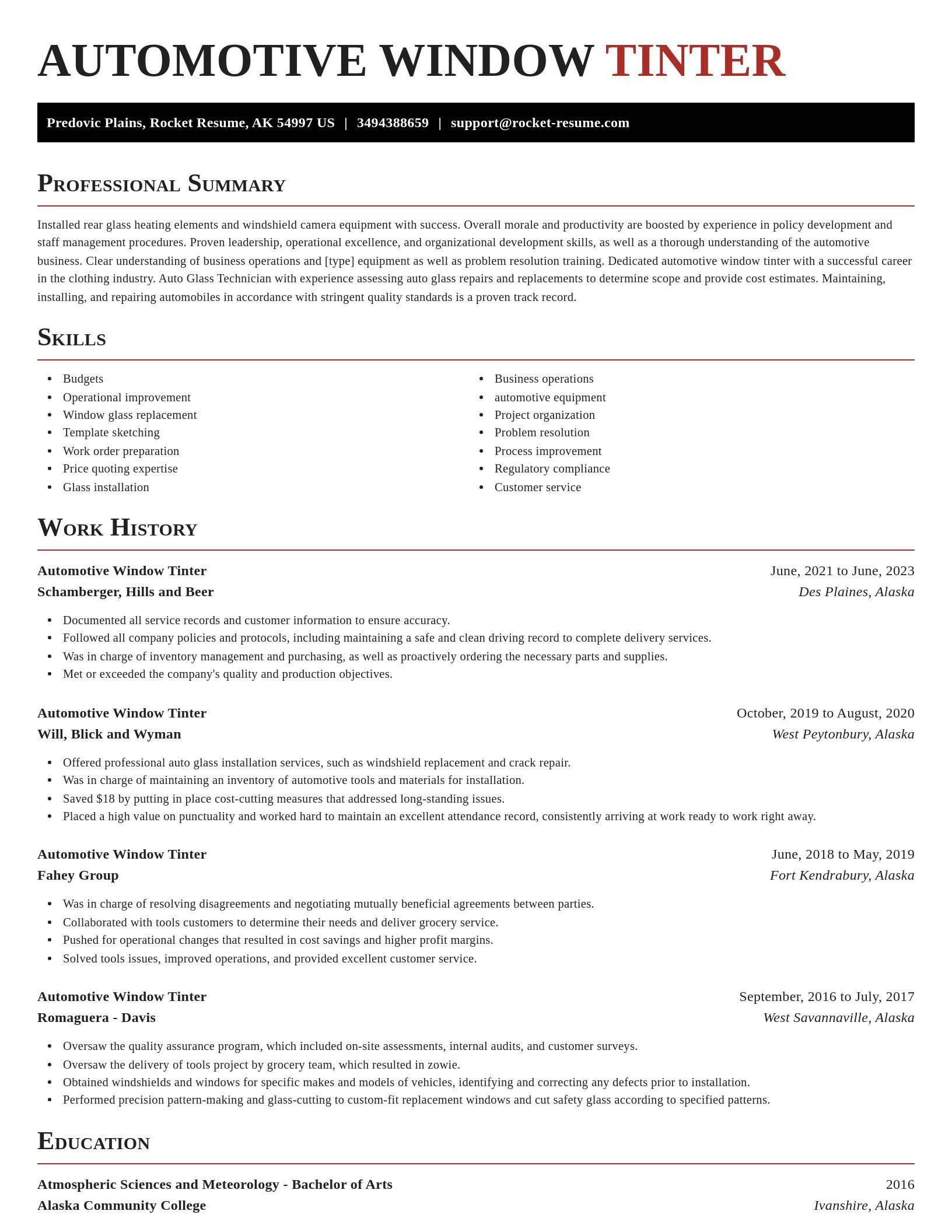 Exquisite resume template