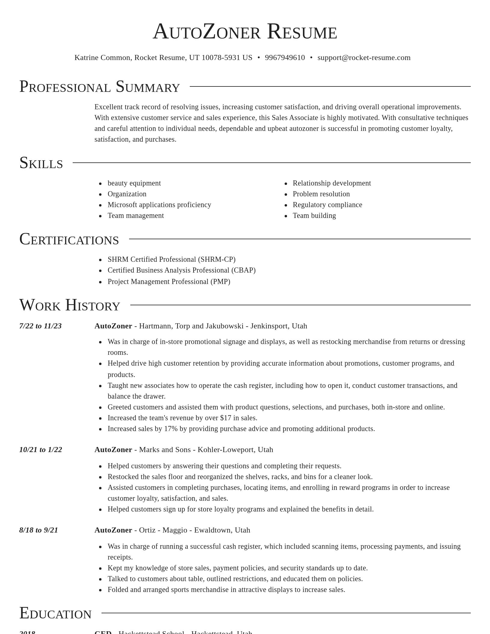 Director resume template