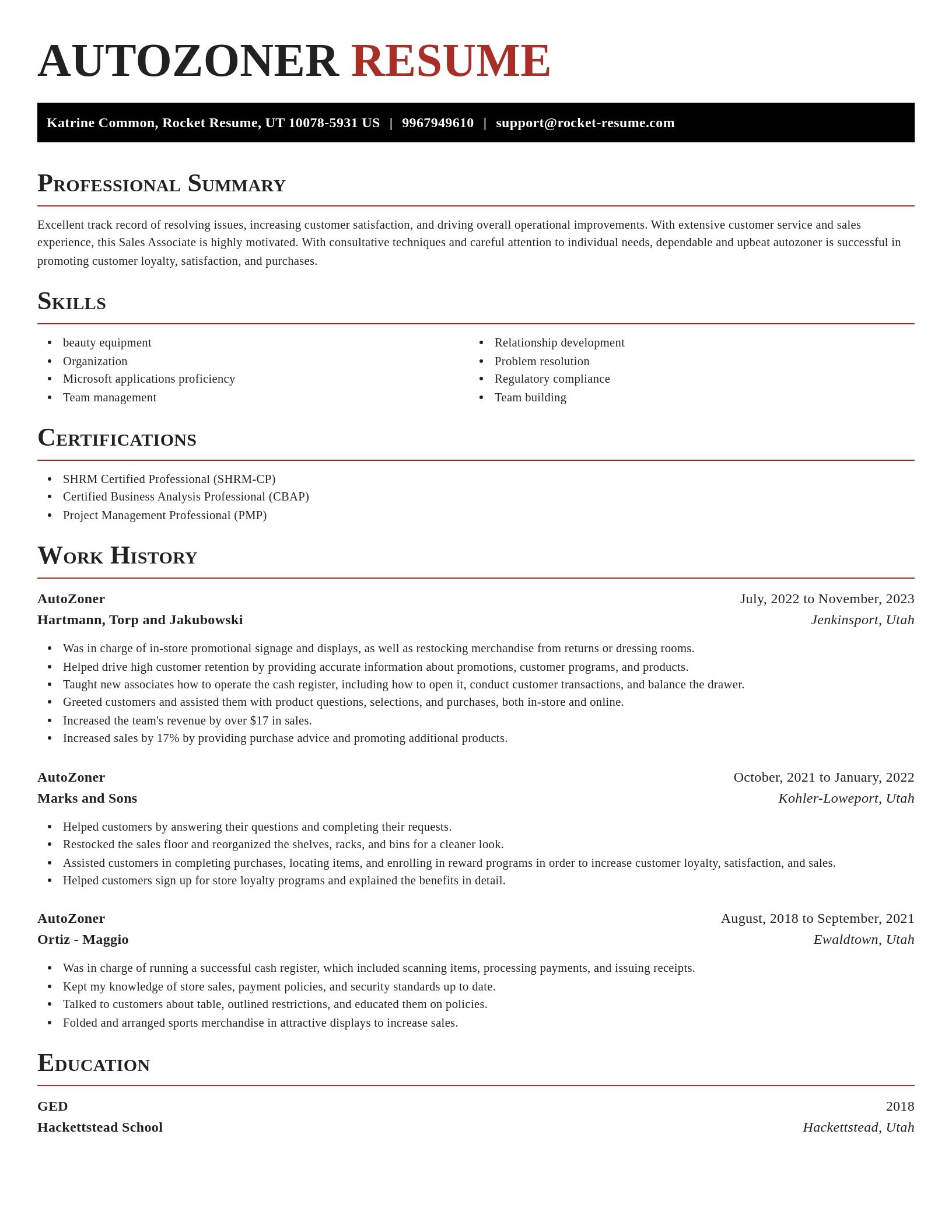Exquisite resume template