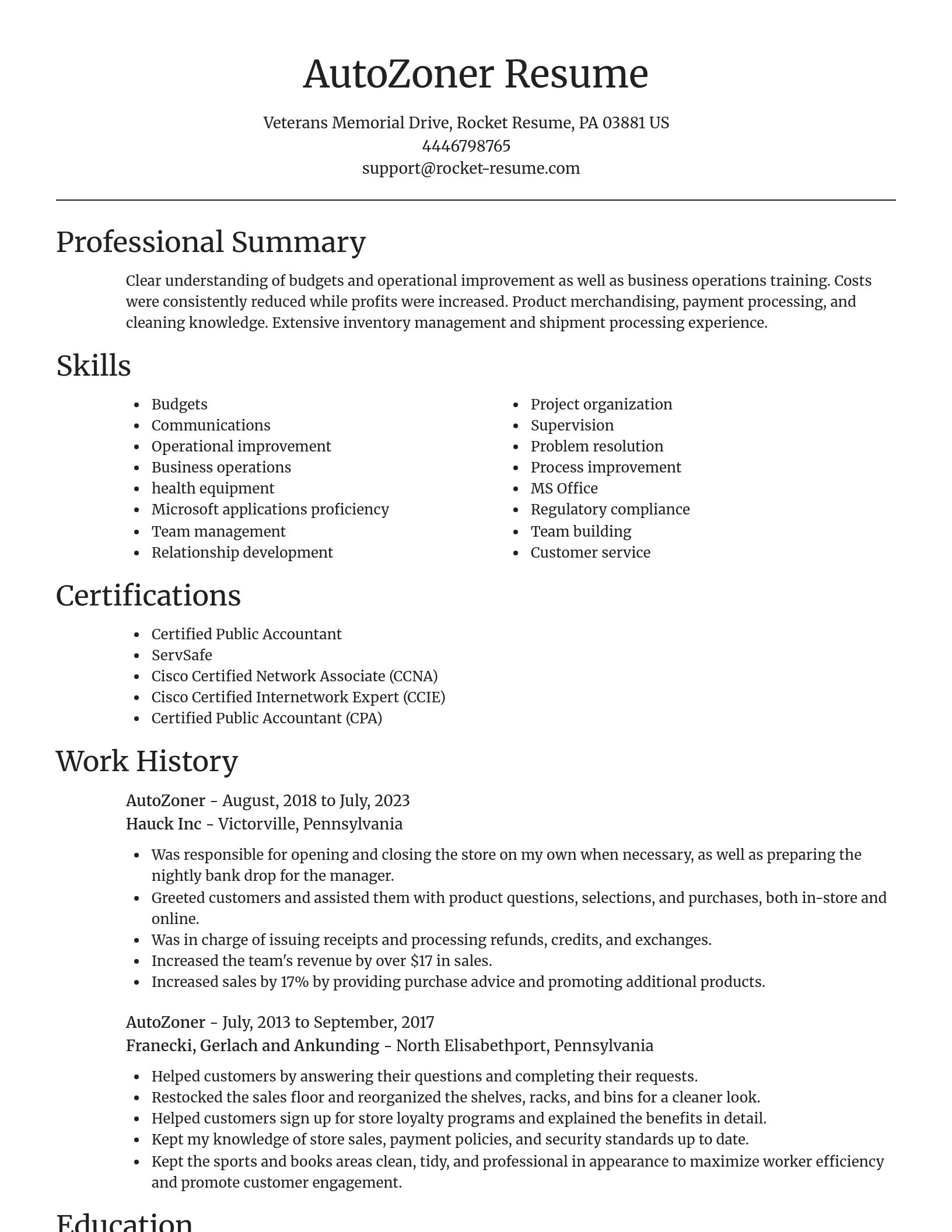Focal Point resume template