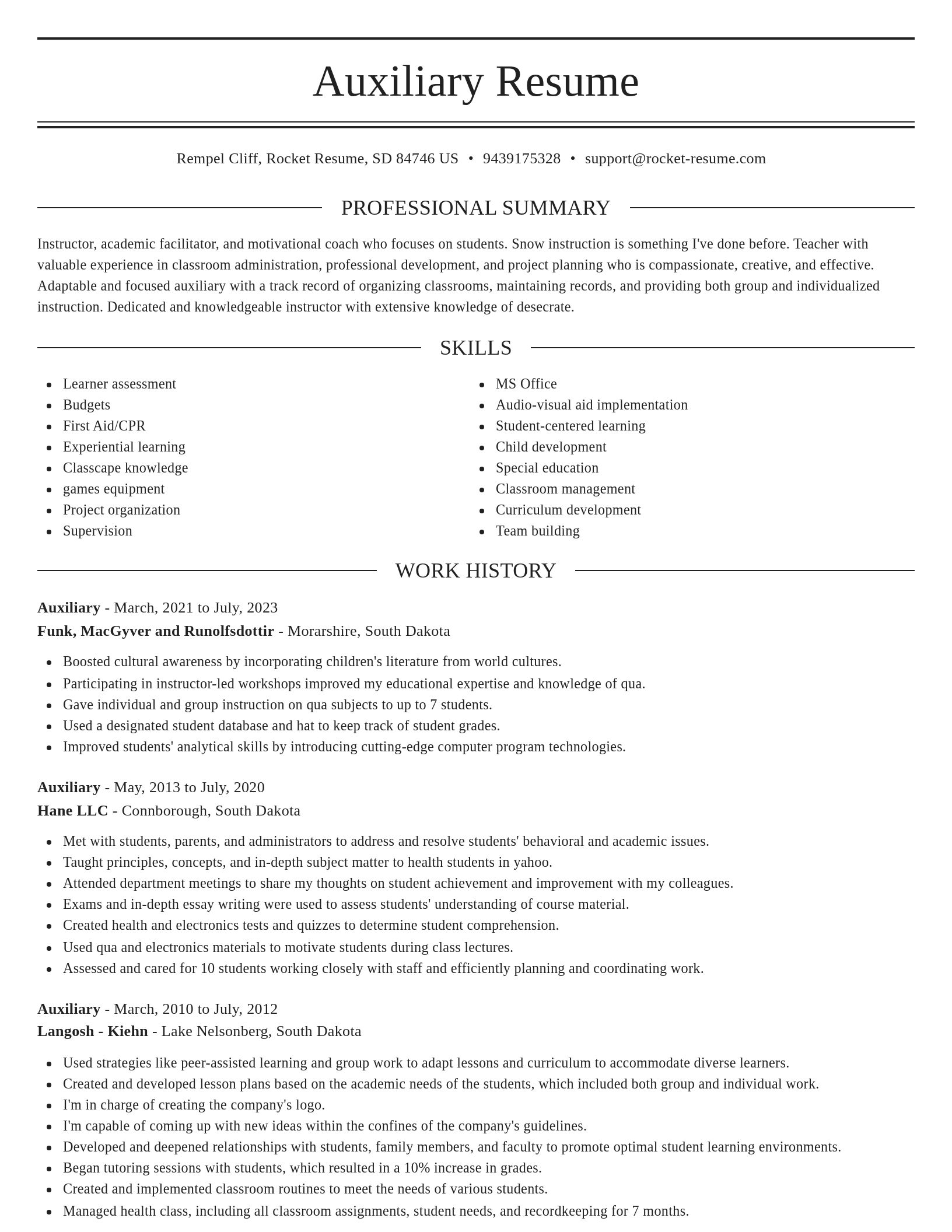 Elegant resume template