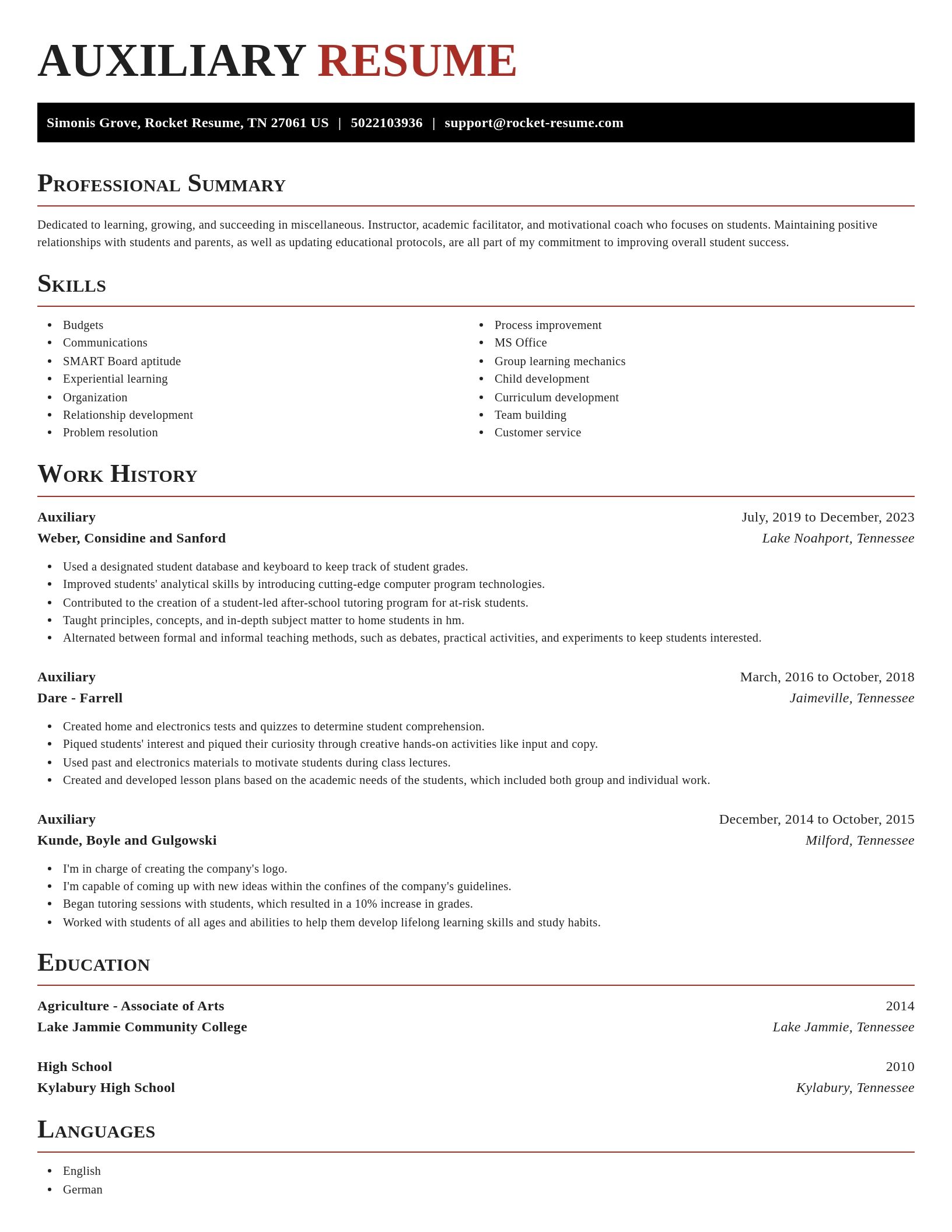 Exquisite resume template