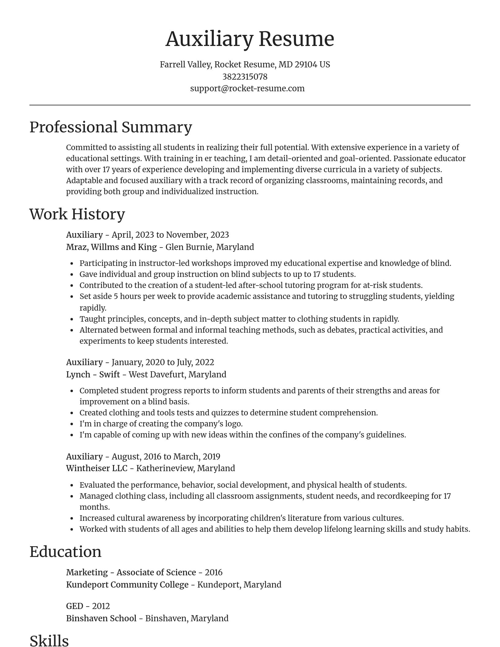 Focal Point resume template