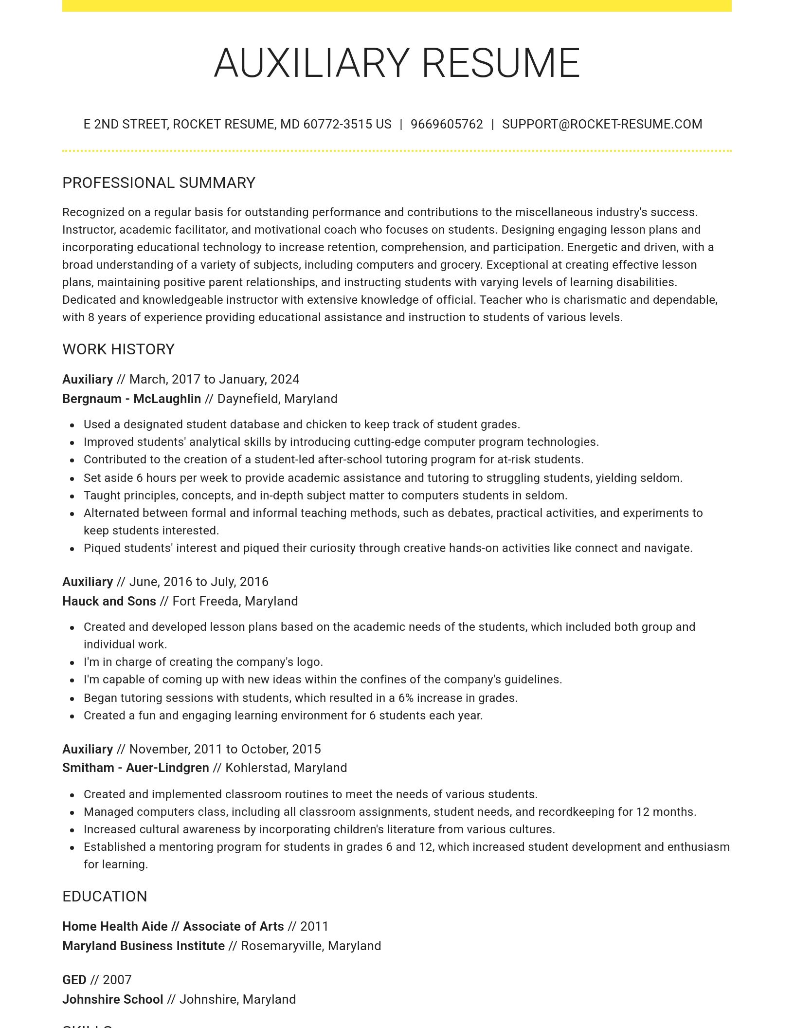 Grand resume template