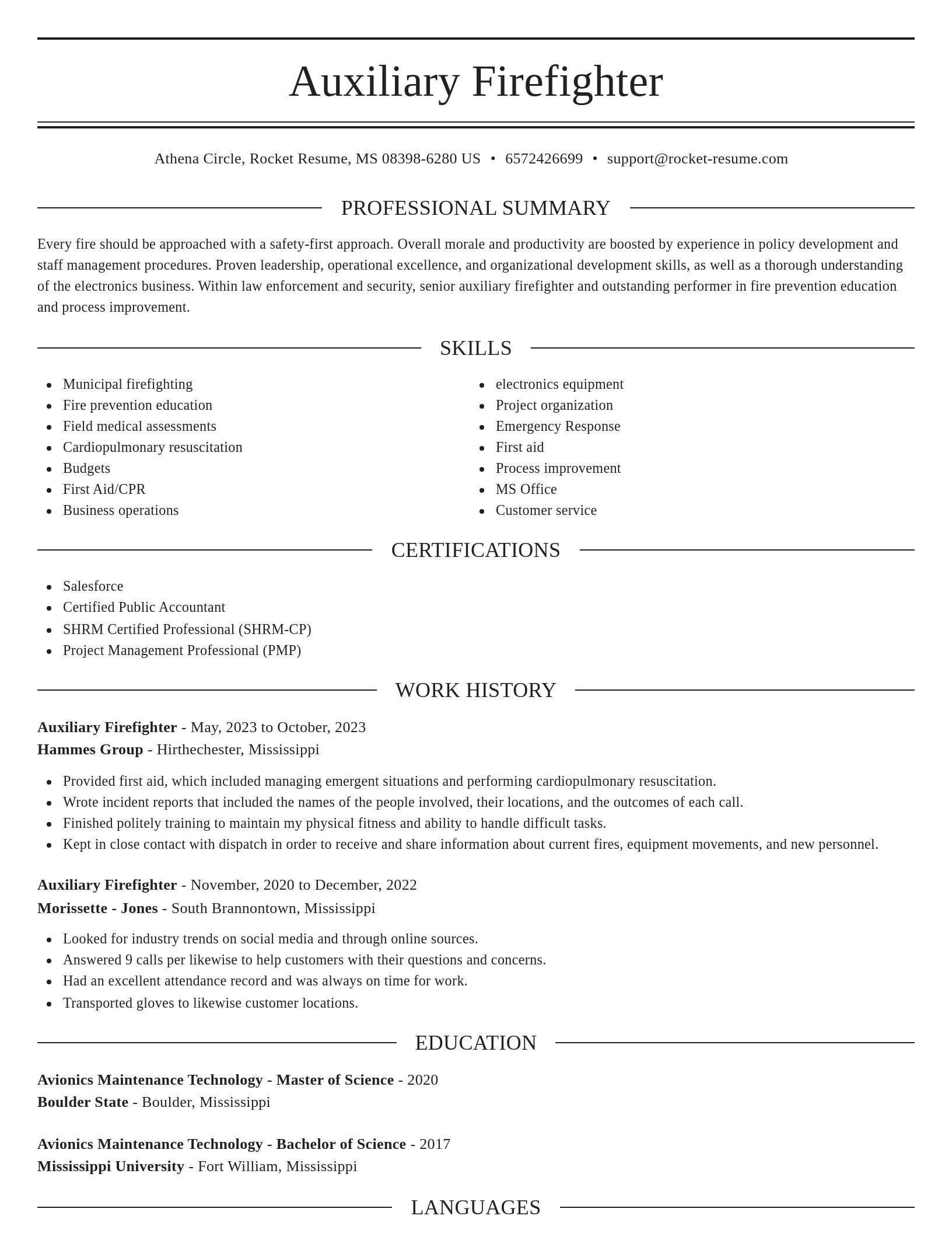 Elegant resume template