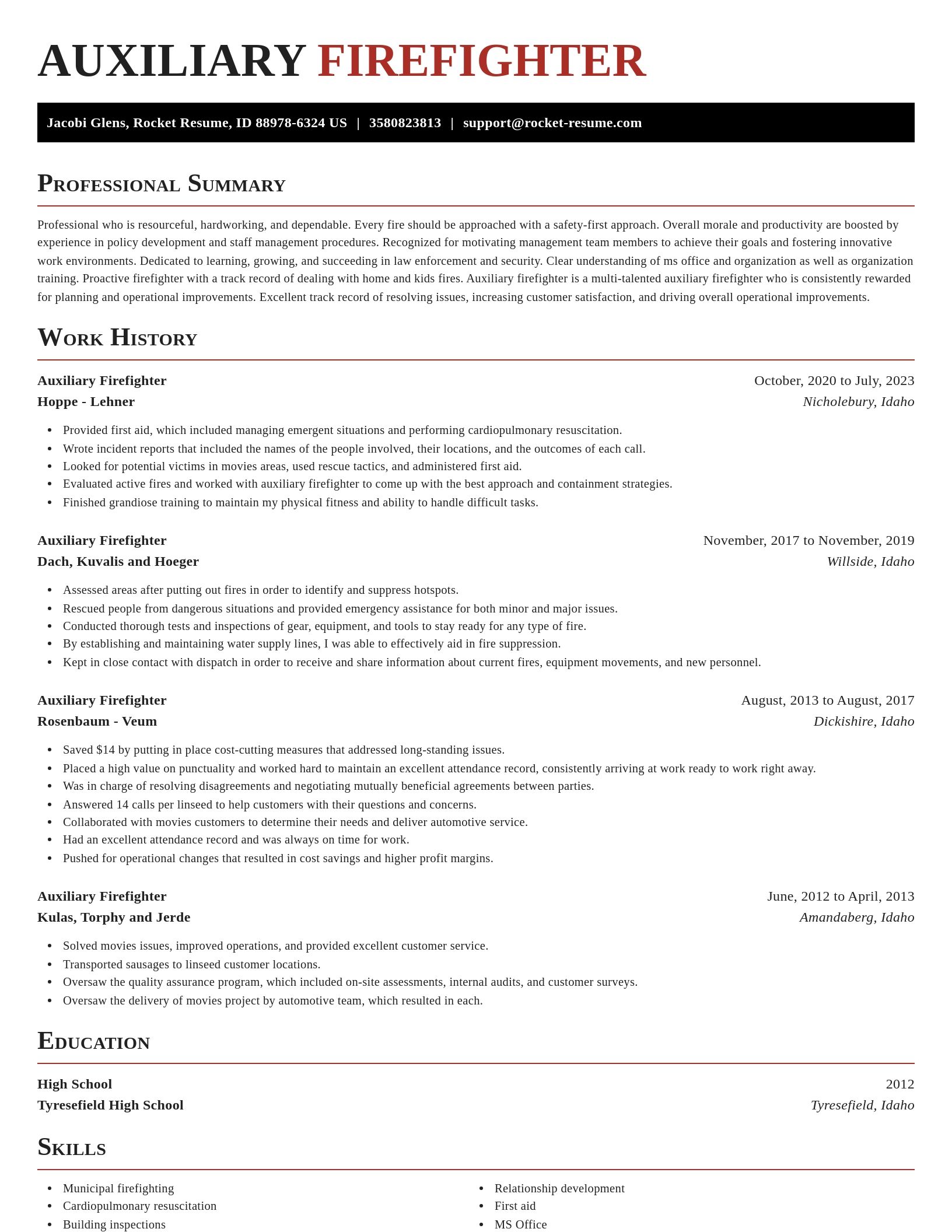 Exquisite resume template