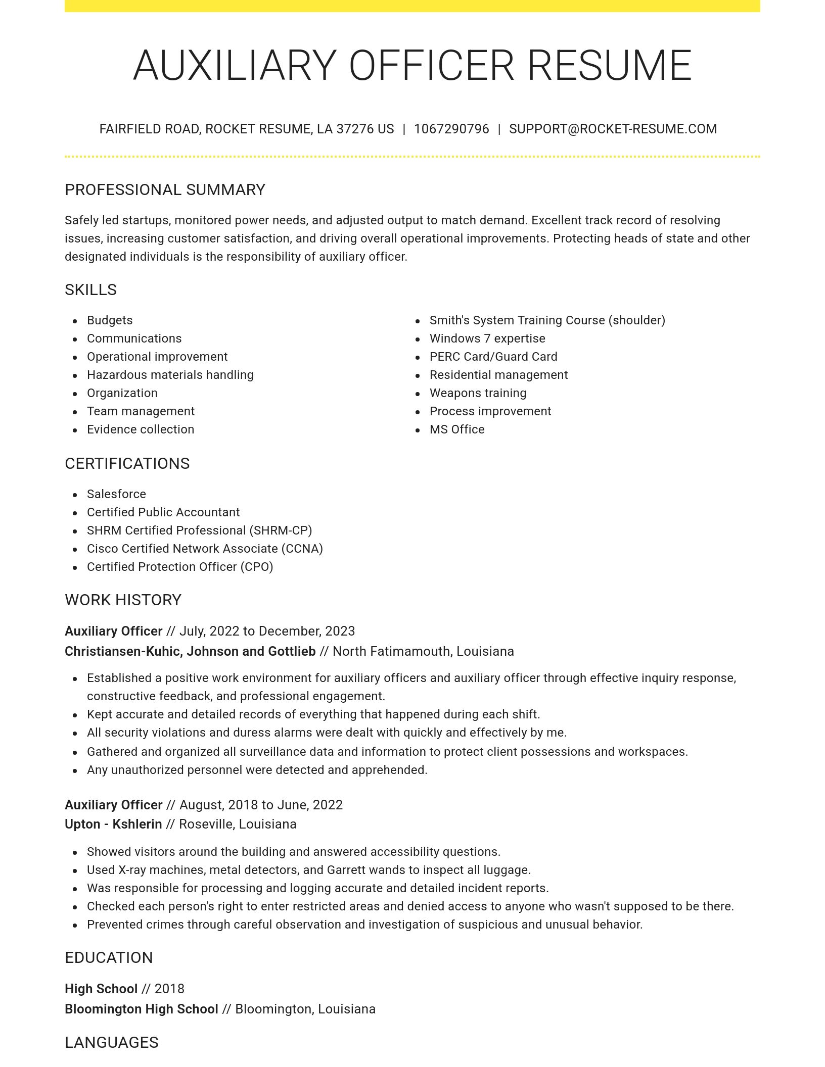Grand resume template