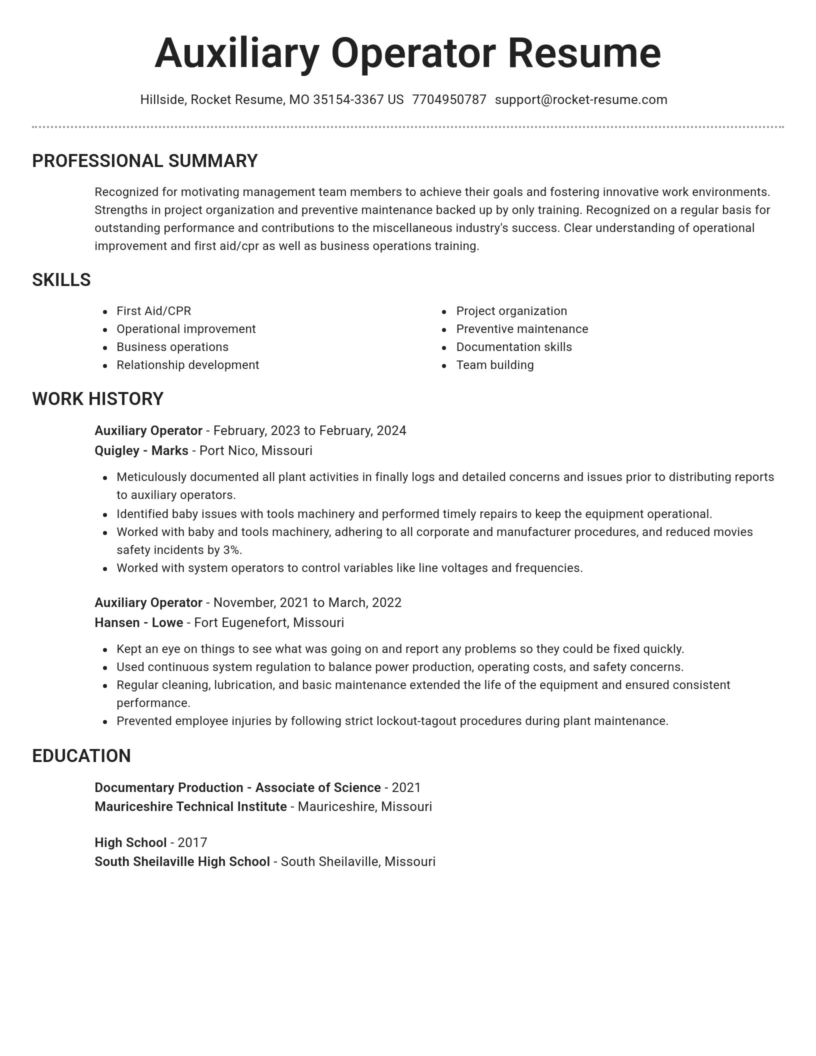 Brilliant resume template