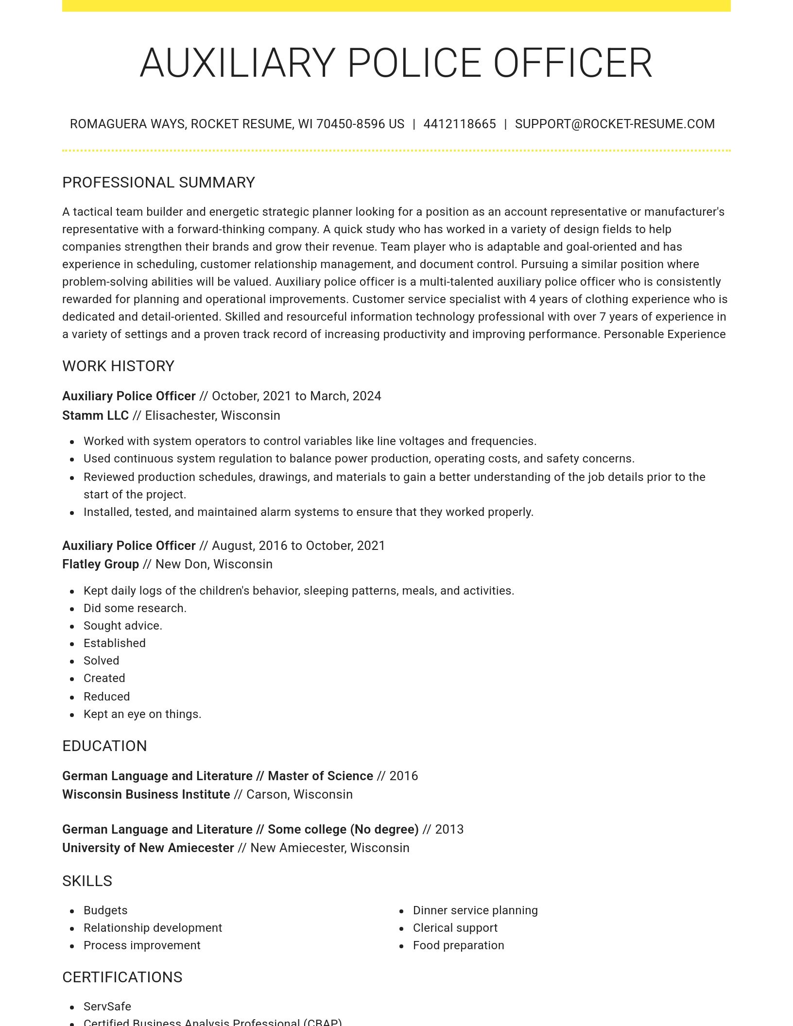 Grand resume template