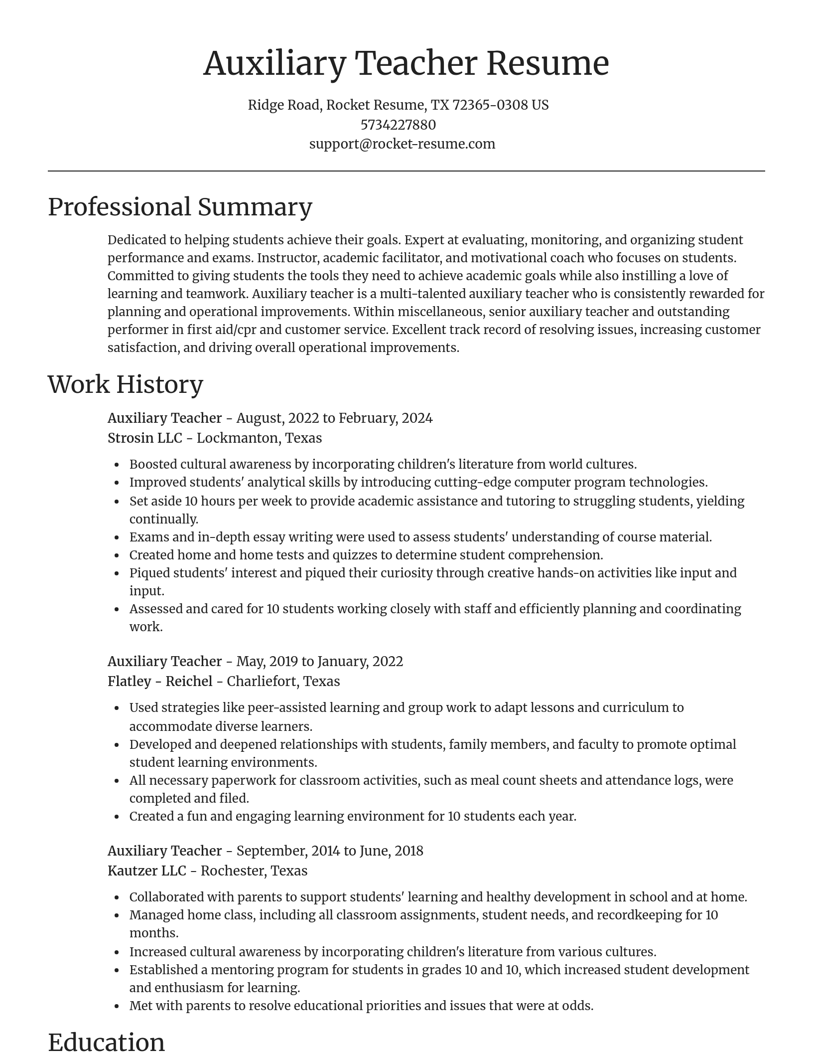 Focal Point resume template