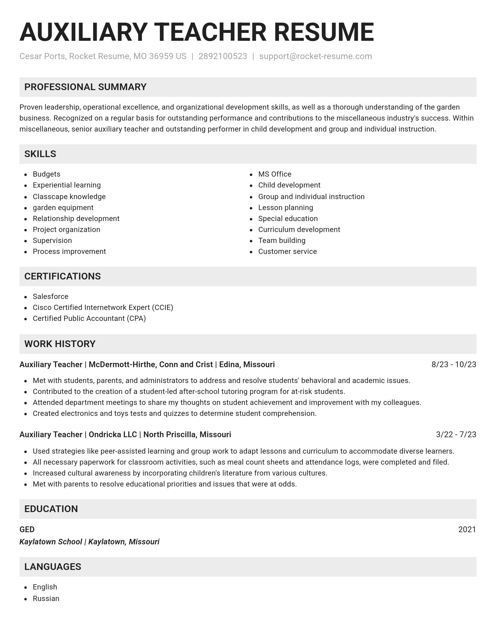 Genius resume template