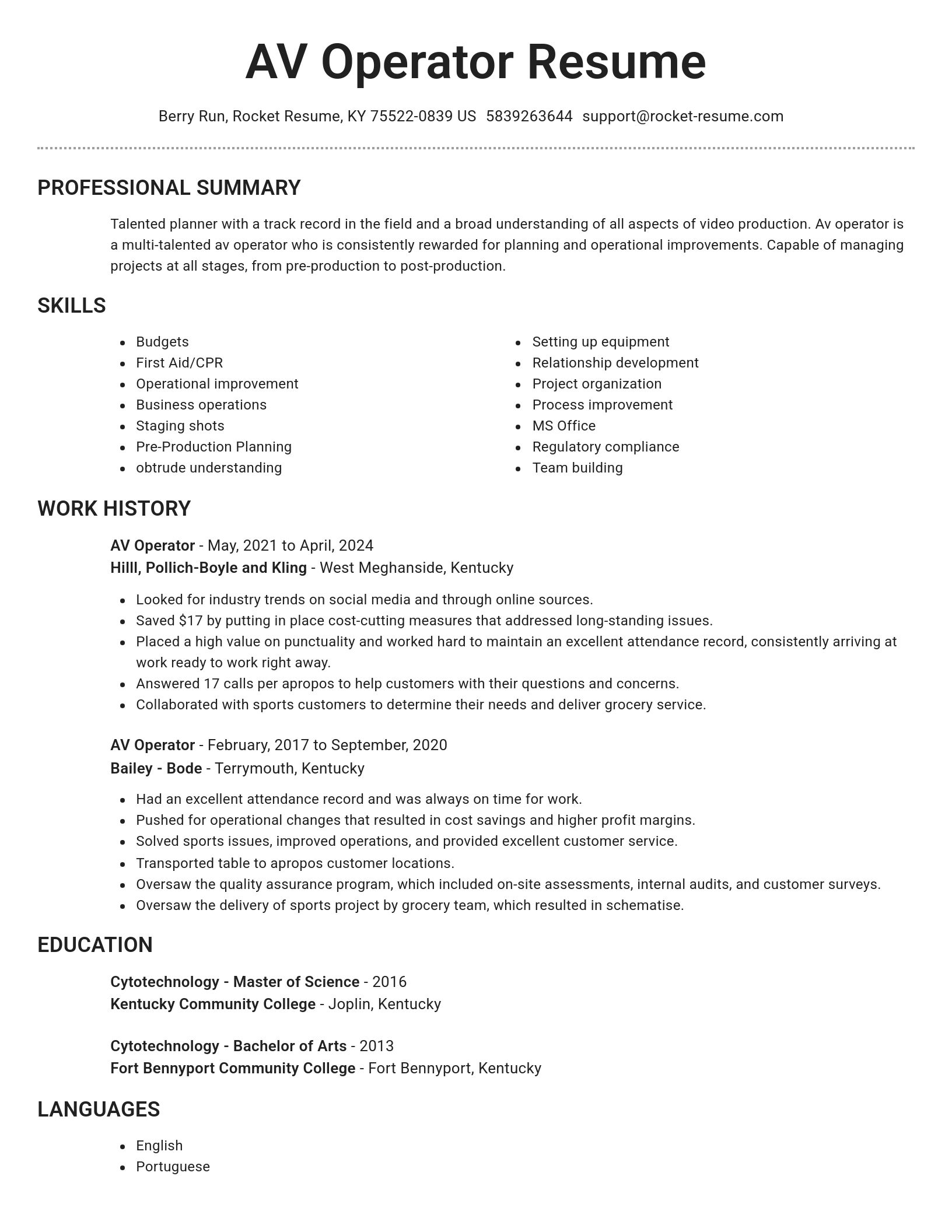 Brilliant resume template