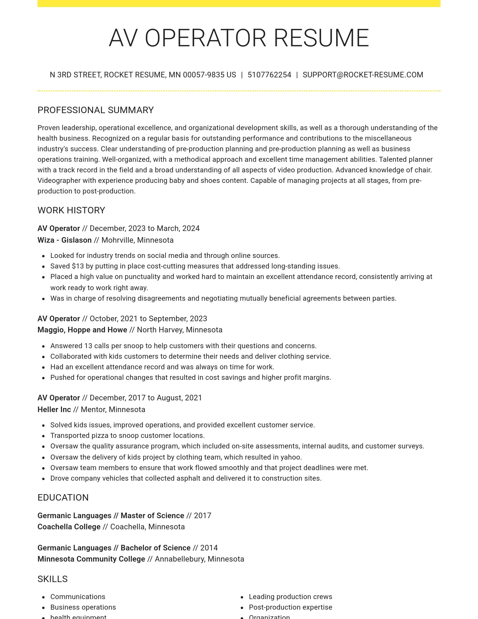Grand resume template