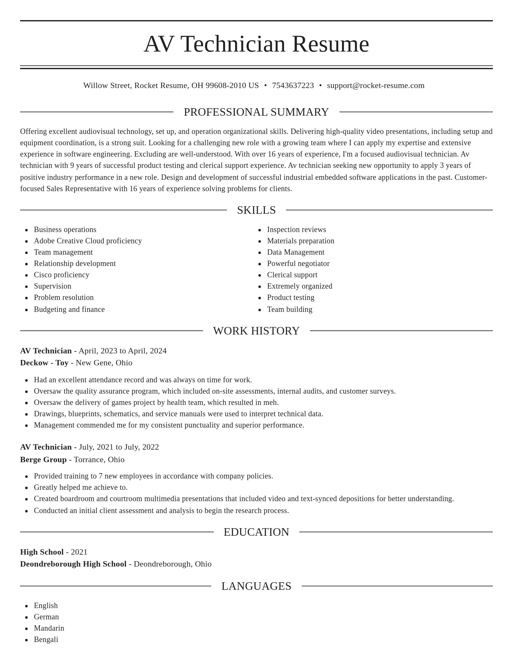 Elegant resume template