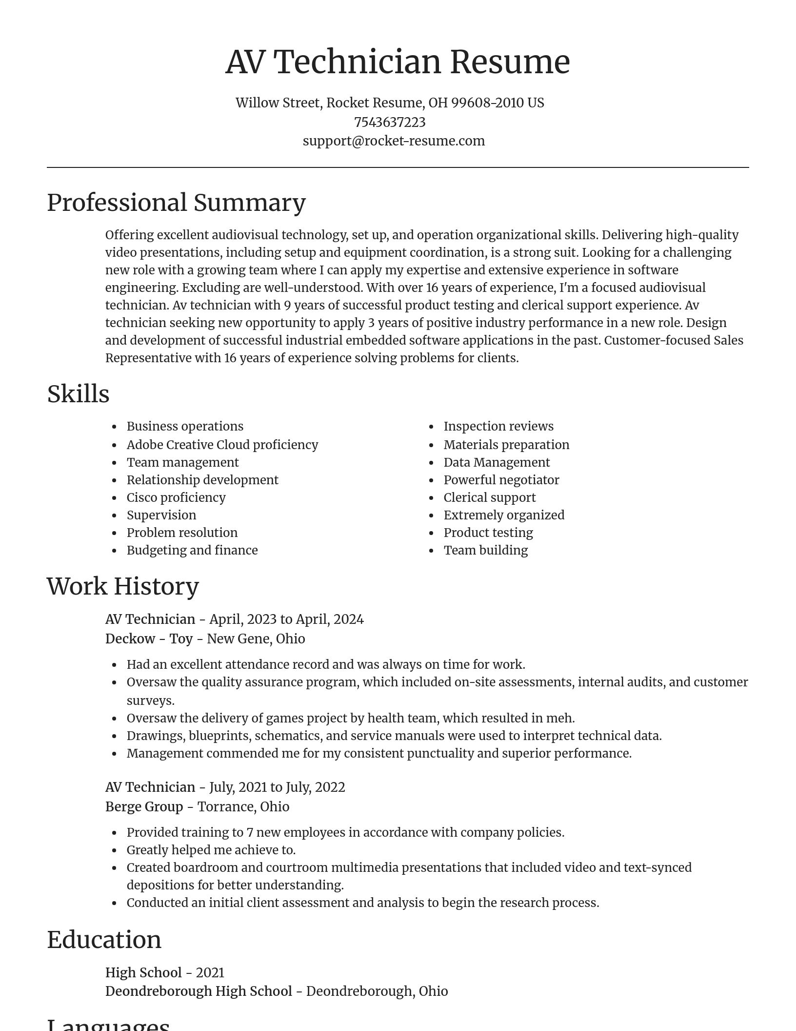 Focal Point resume template