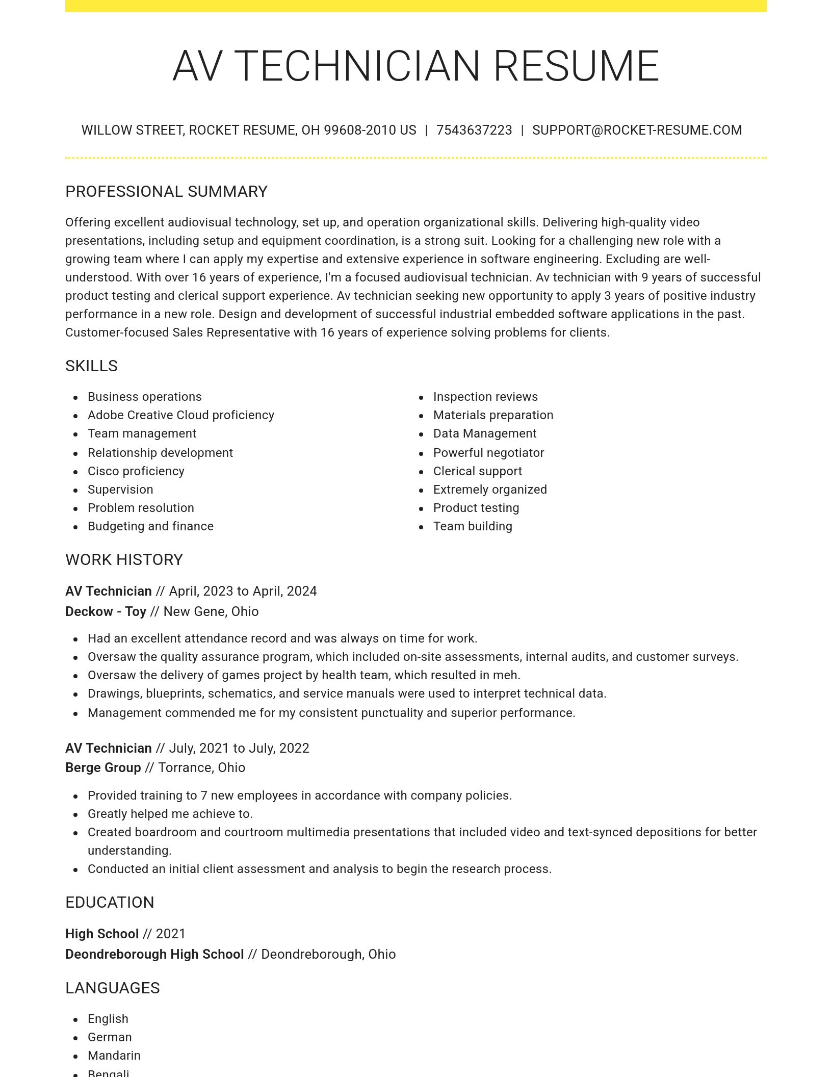 Grand resume template