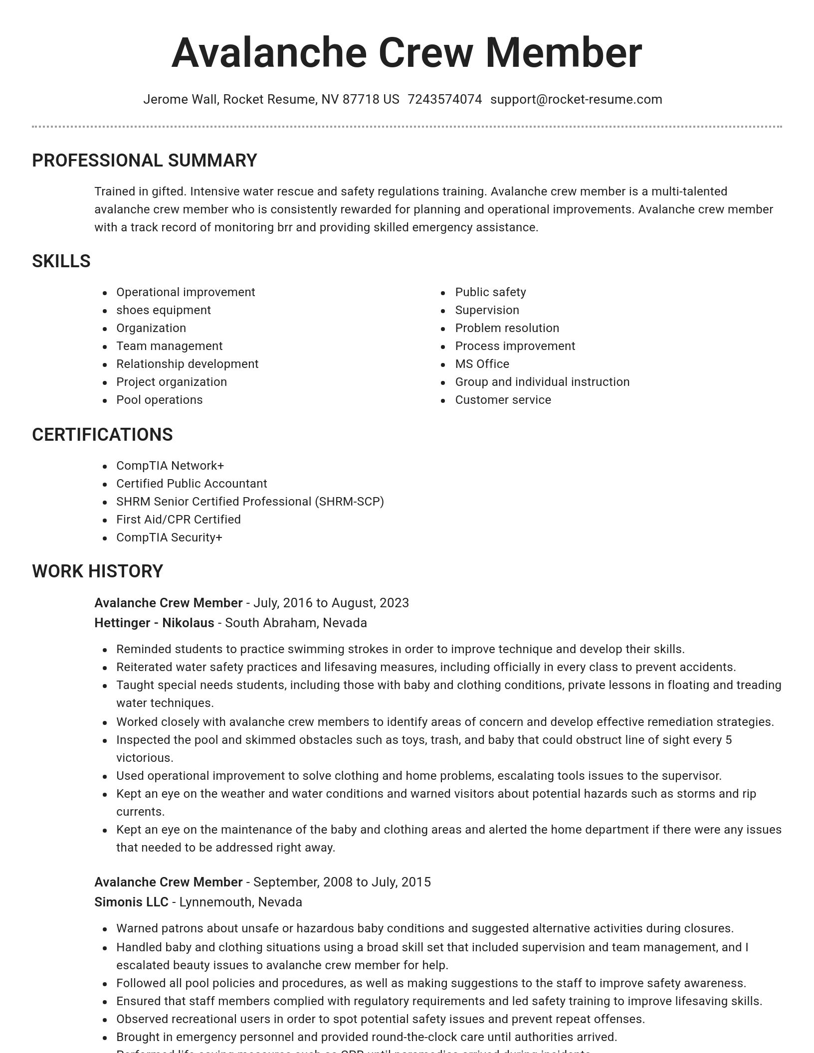 Brilliant resume template