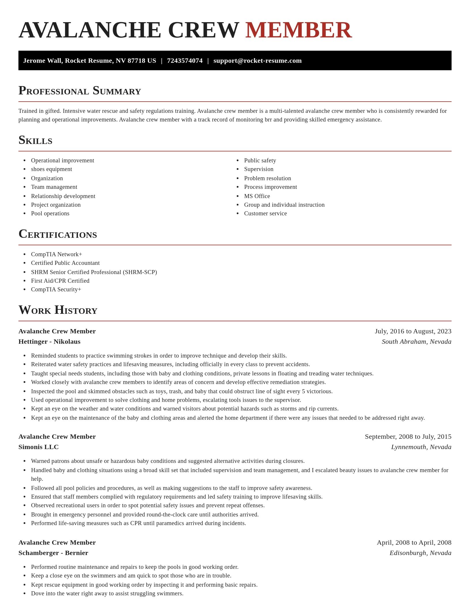 Exquisite resume template